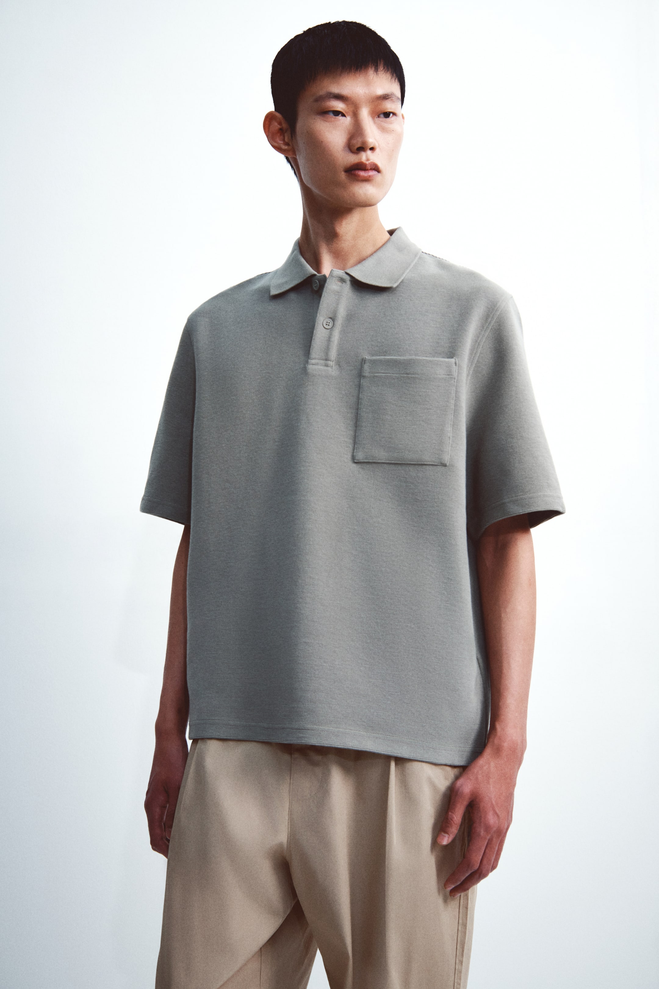 Xem ảnh lớn hơn: Quần dài Loose Fit - Màu be - Men | H&M VN 2