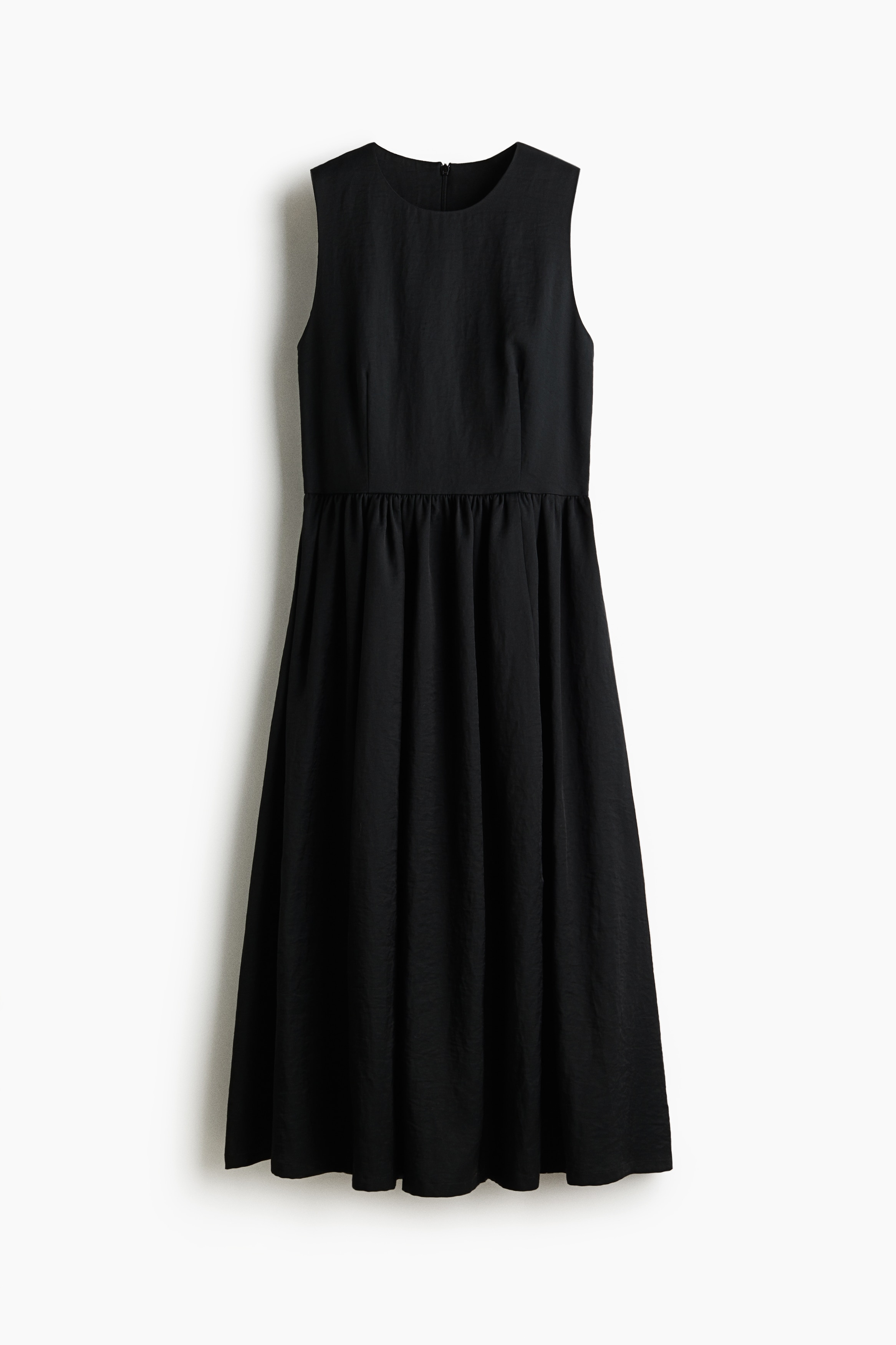 Sleeveless twill dress