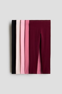 5-pack leggings i bomull