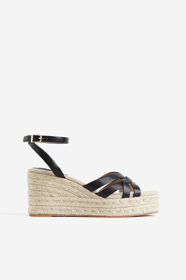 Espadrilles à talon compensé Noir FEMME H&M CH