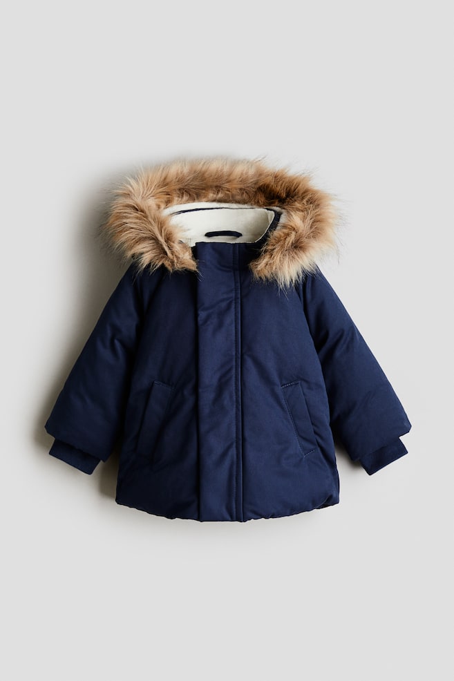 Padded Parka - Dark blue/Light pink - 1