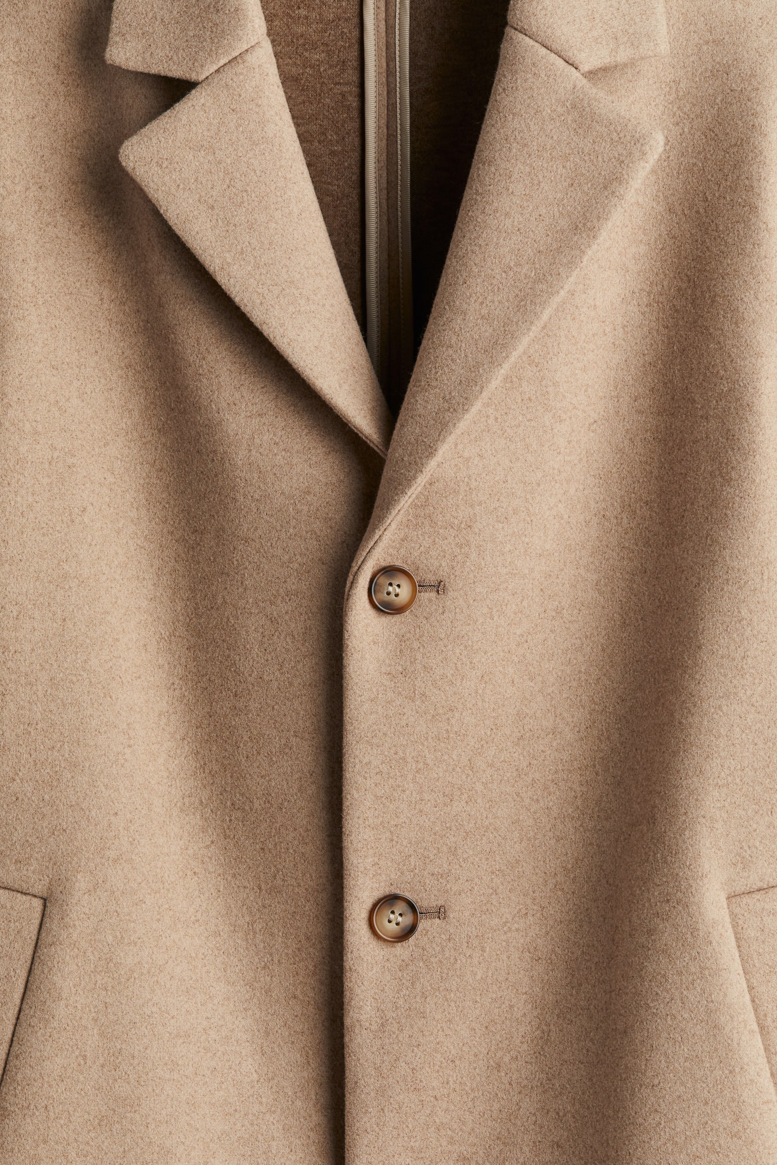 Slim Fit Wool-blend coat - Beige/Dark grey/Black/Navy blue - 4