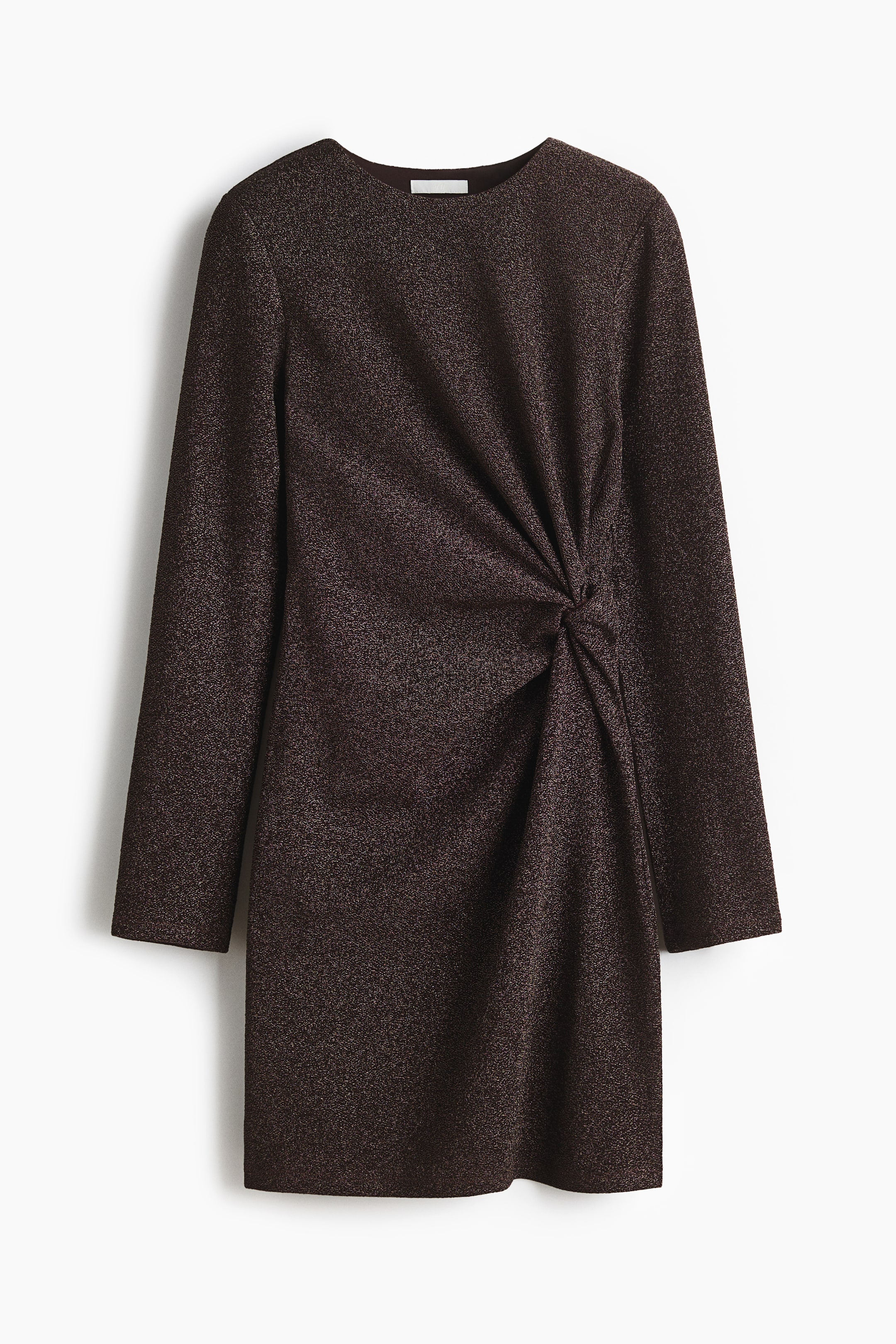 Vezi imaginea mai mare: Rochie cu detaliu răsucit - Maro-închis | H&M RO 6