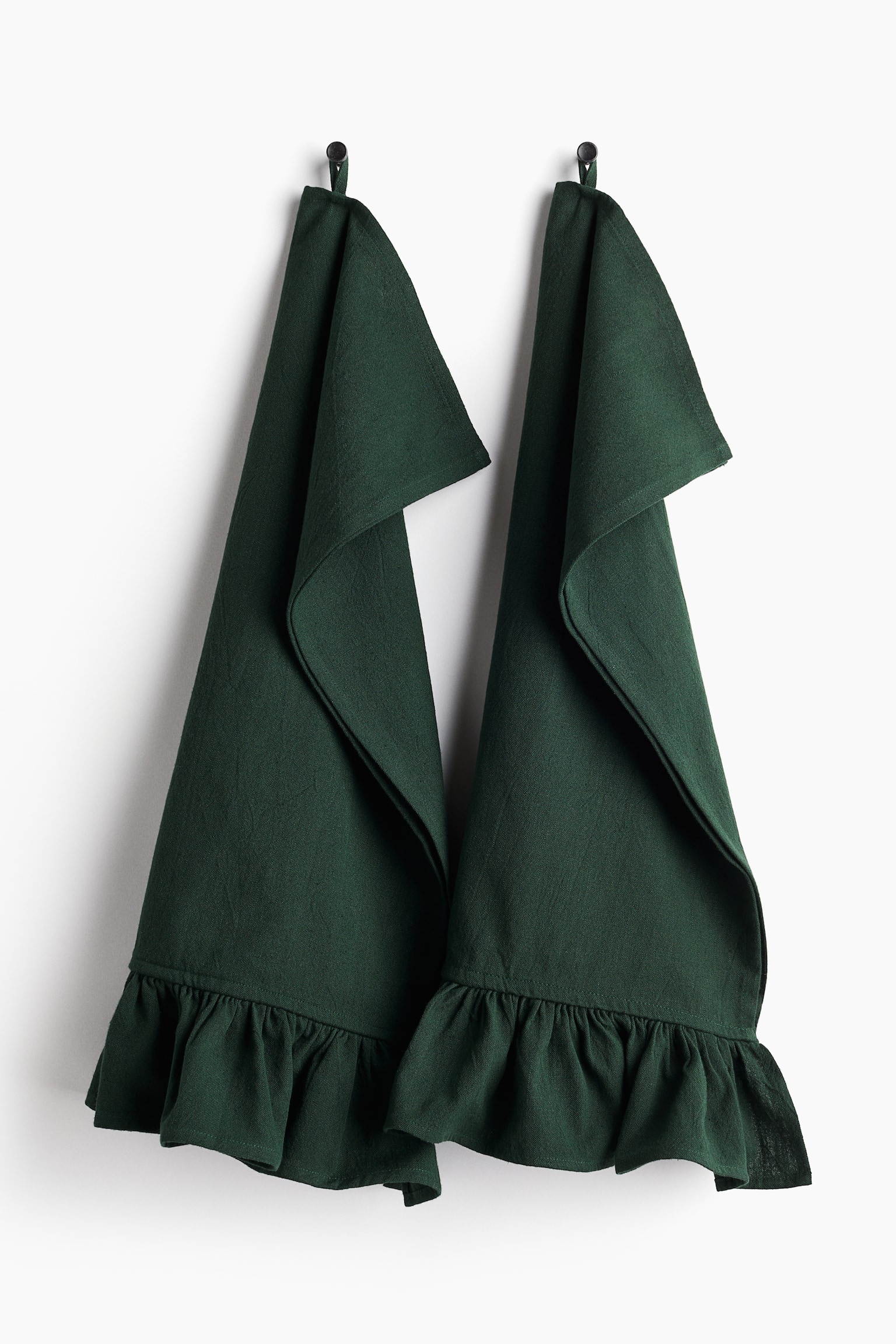 2-pack cotton tea towels - Dark green - 1