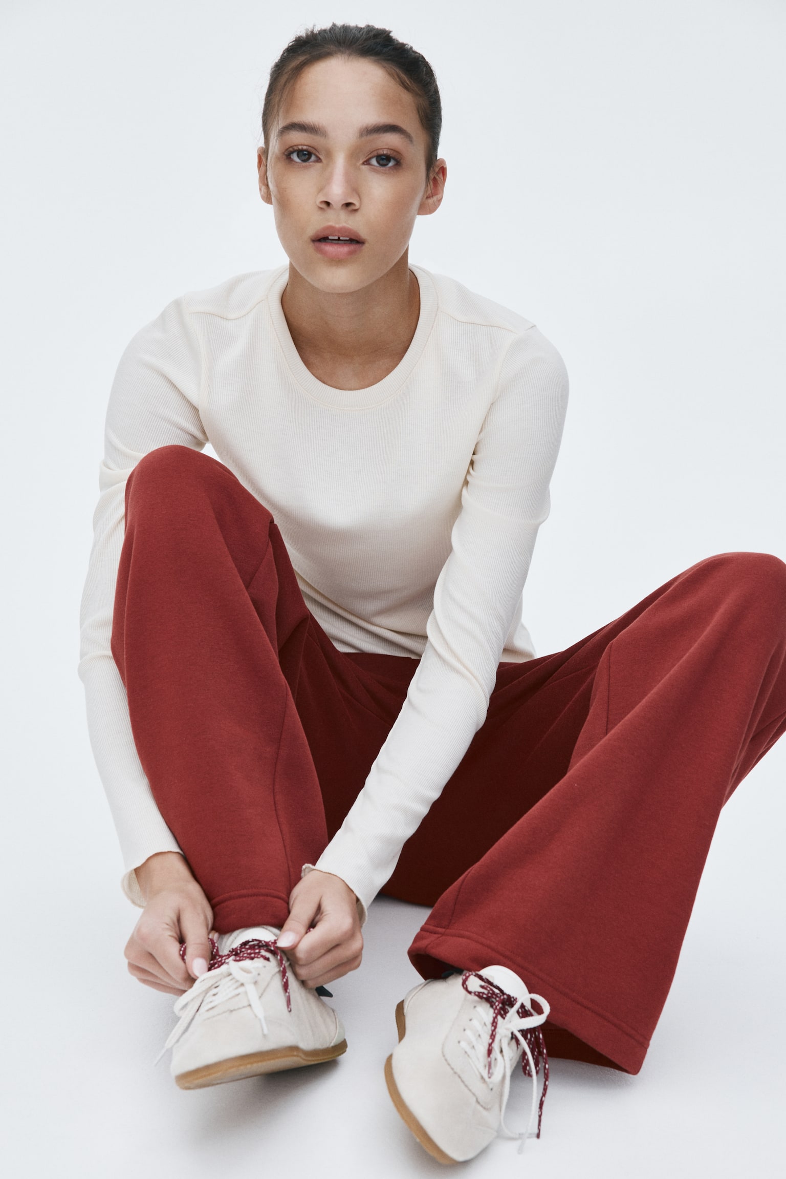 Sweatpants - Dark red/Light turquoise/Grey marl/Navy blue/Light grey marl/Navy blue/Cream/Burgundy/Black/Dark brown/Khaki green - 7