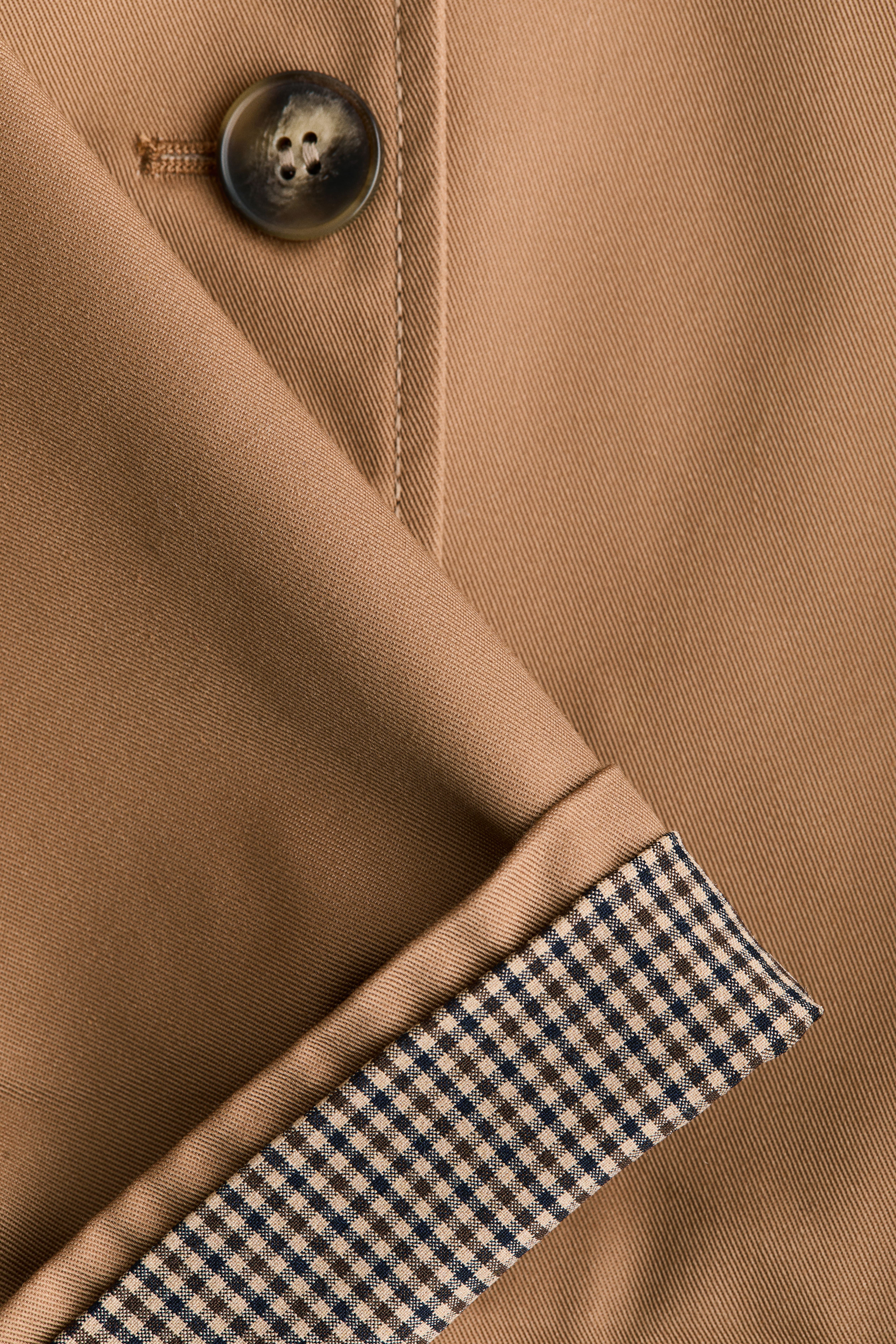 Funnel-Collar Twill Jacket