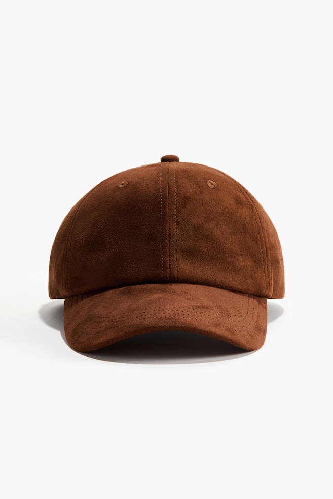 Drawstring-Detail Cap - Brown - 1