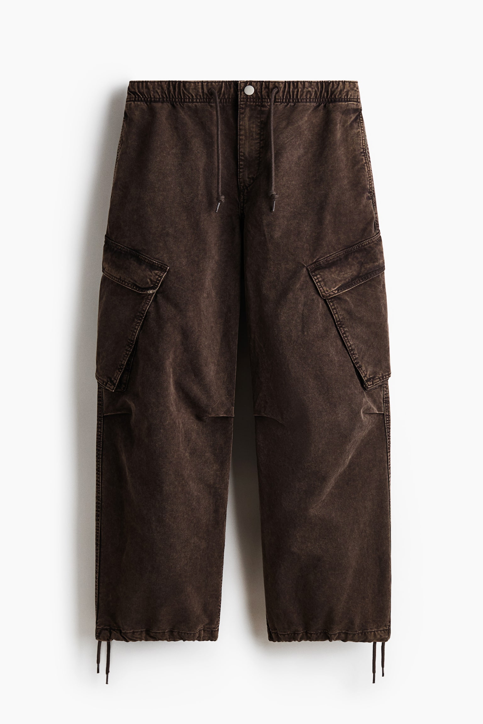 Pantalón Cargo Loose Fit - Café oscuro/Negro/Beige claro - 2
