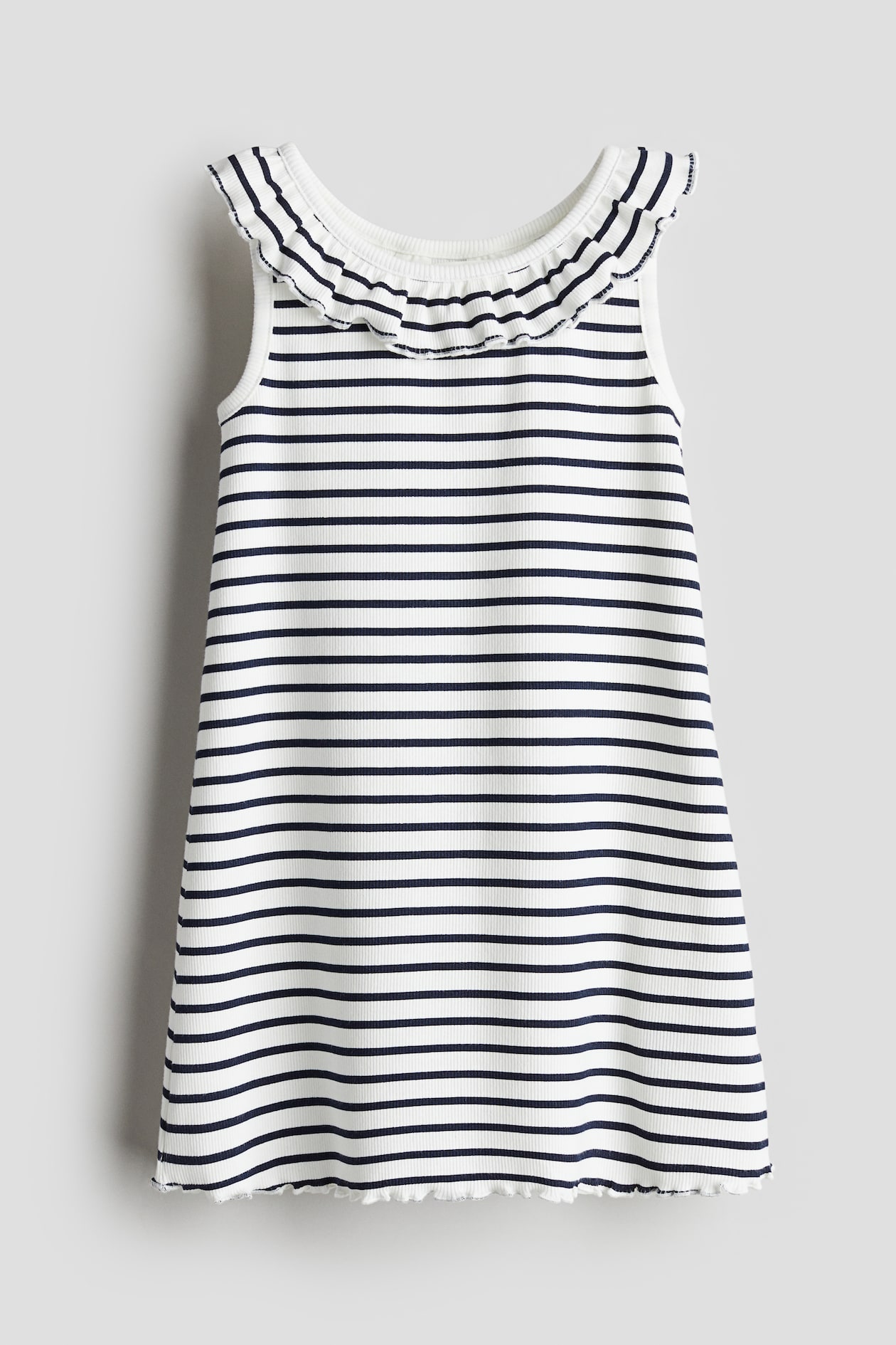 White/Striped Collared jersey dress for kids | H&M