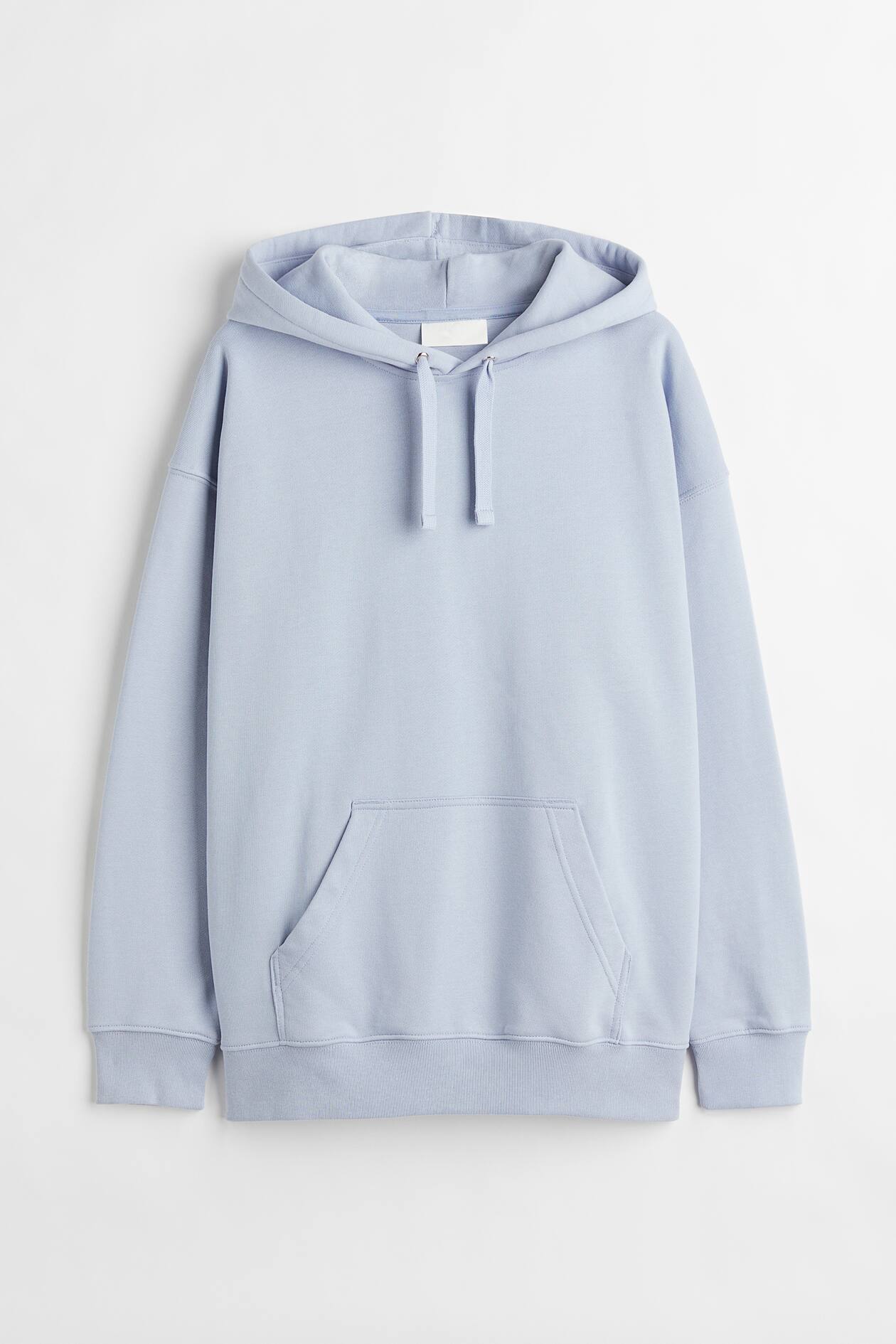 Oversized Fit Cotton Hoodie - Light blue - Men | H&M US