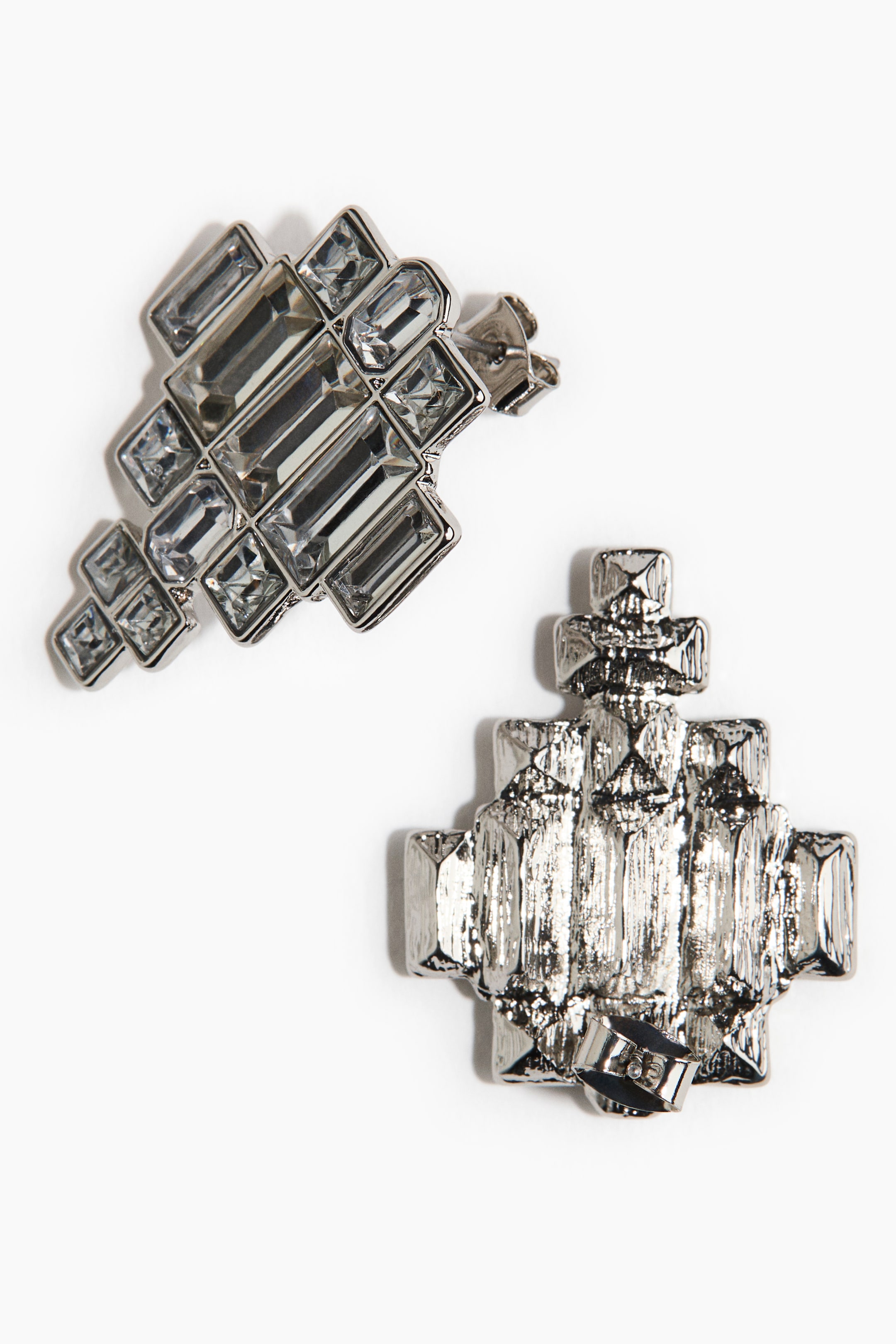 Visualizza immagine più grande: Rhinestone statement earrings - Argentato - DONNA | H&M IT 2