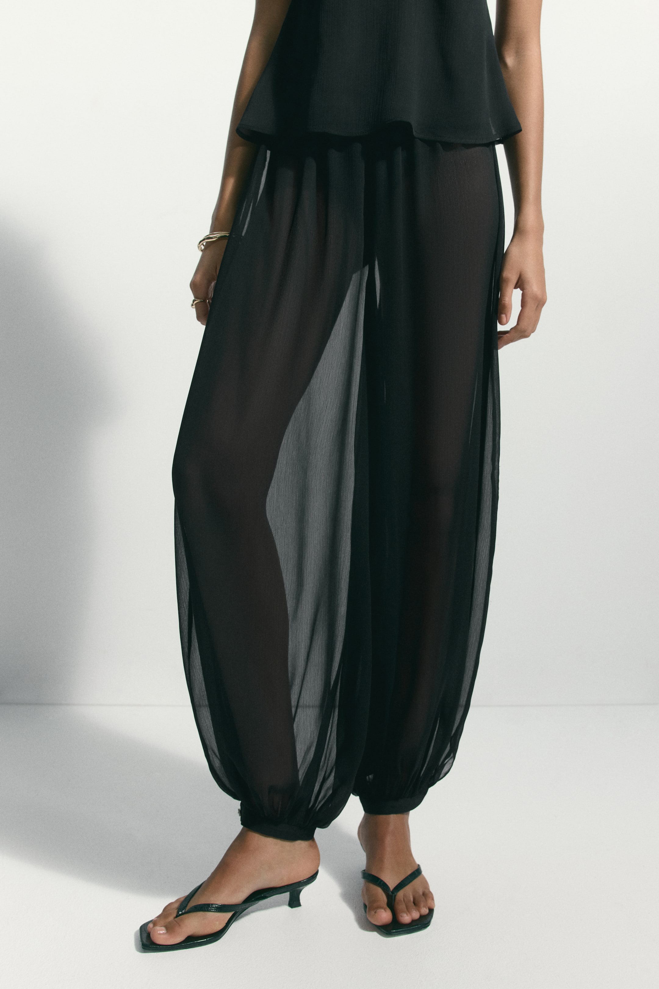 Balloon-Leg Pull-On Pants