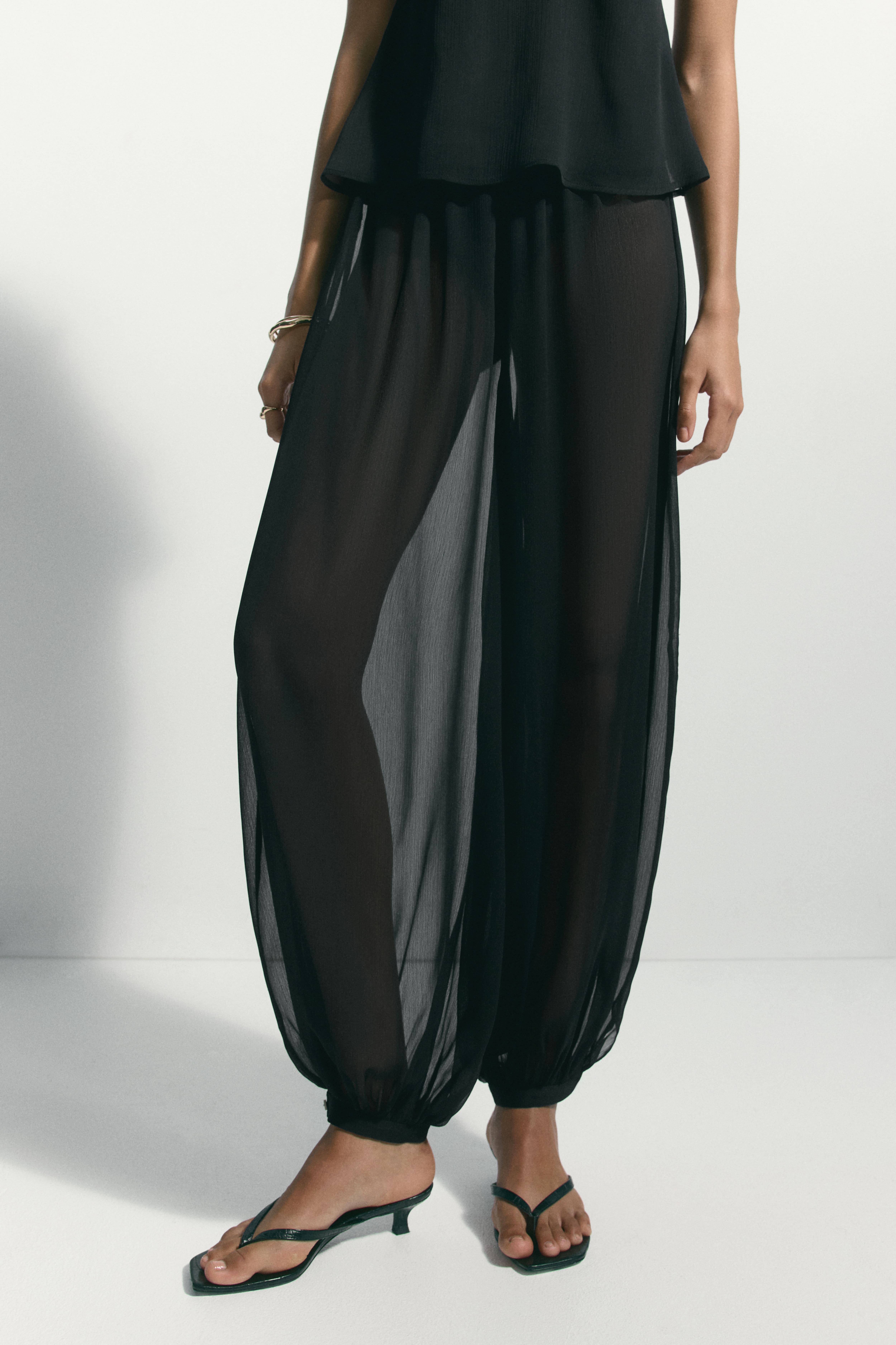 Balloon-Leg Pull-On Pants