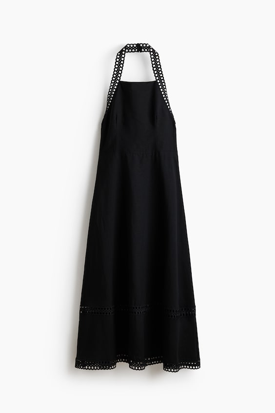 Женские платья H&M Linen-Blend Halterneck Dress