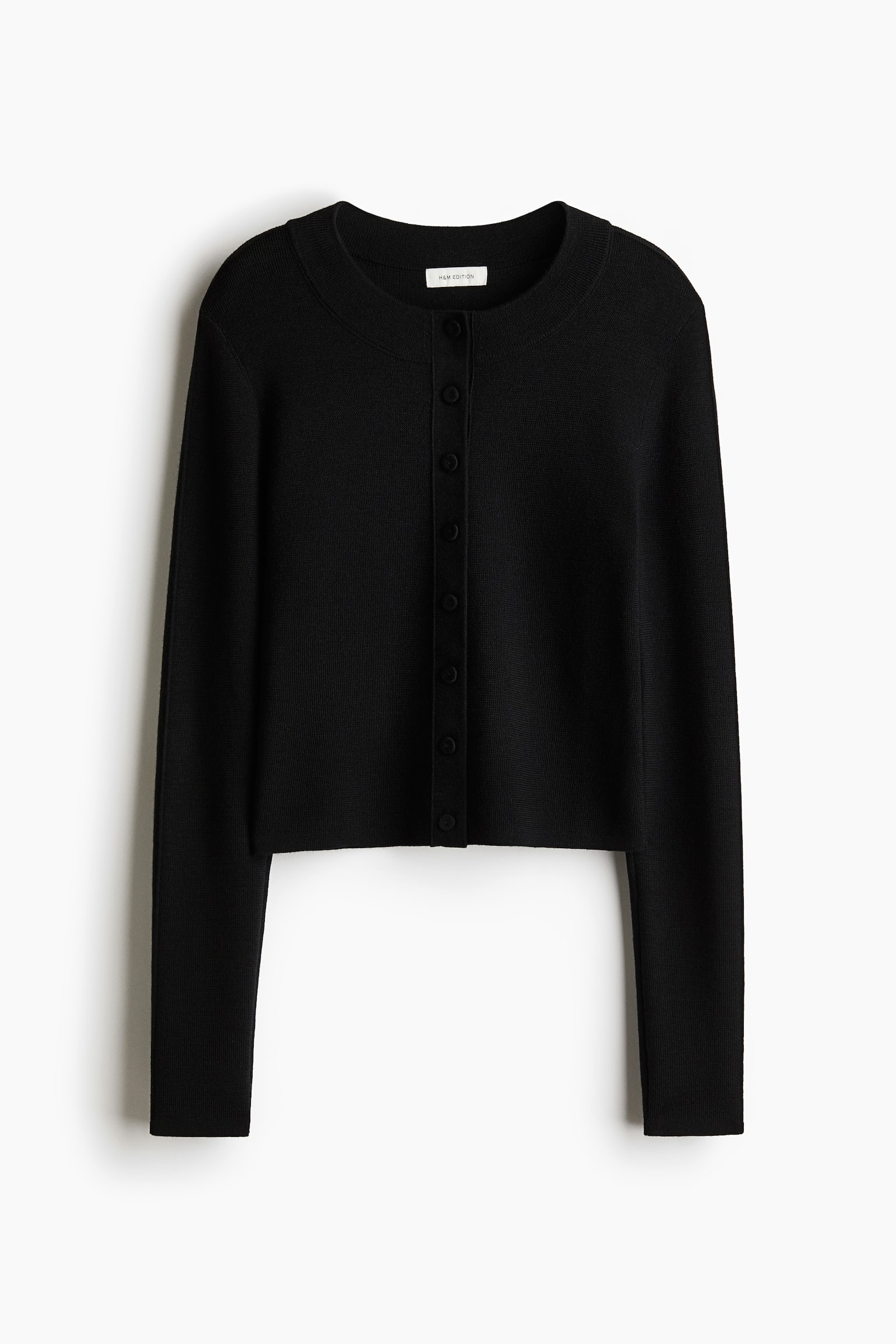 Merino wool cardigan - Black - 2