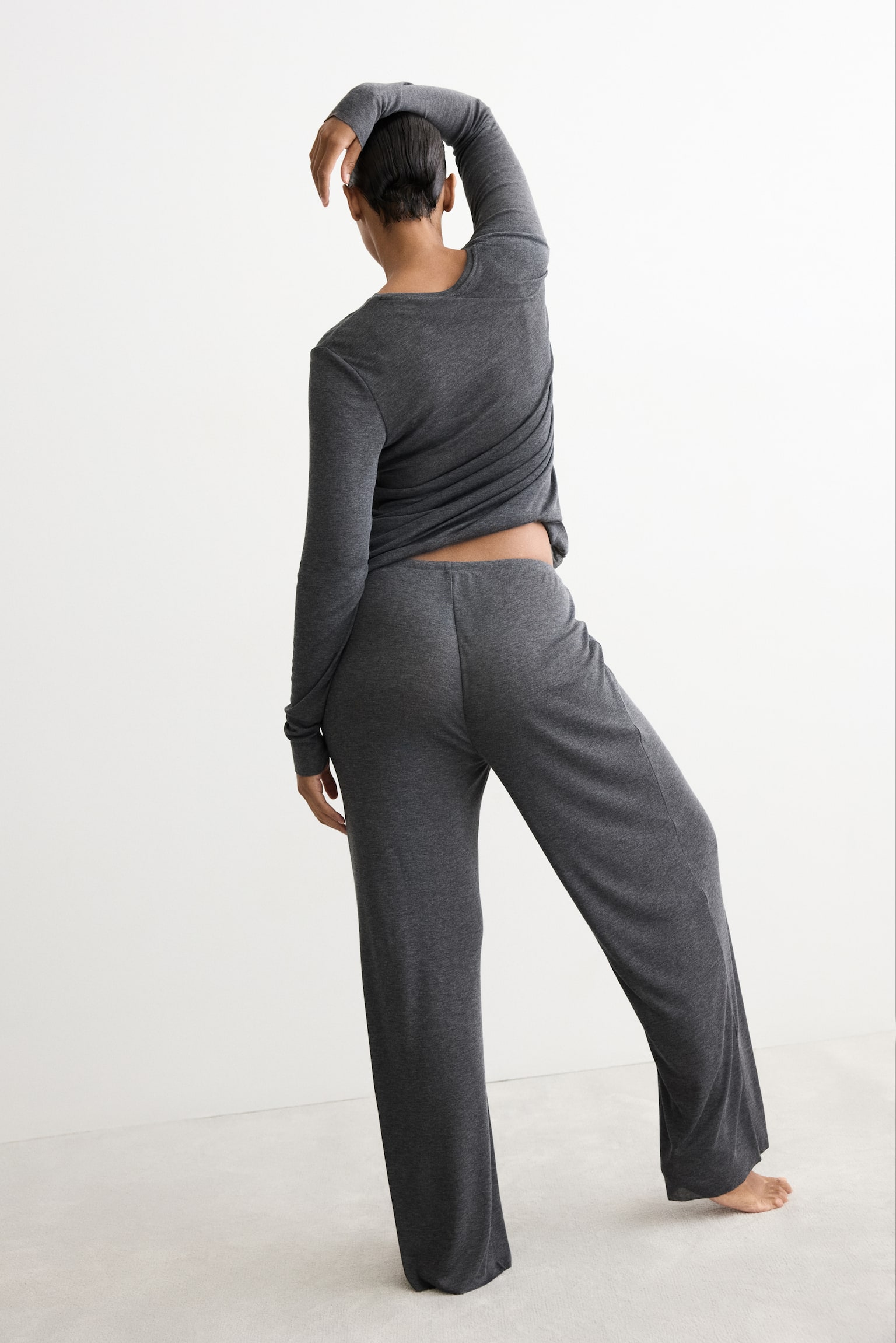 Женские комплекты H&M Mama 2-Piece Jersey Set, цвет: Тёмный серый меланжевый — фото 6