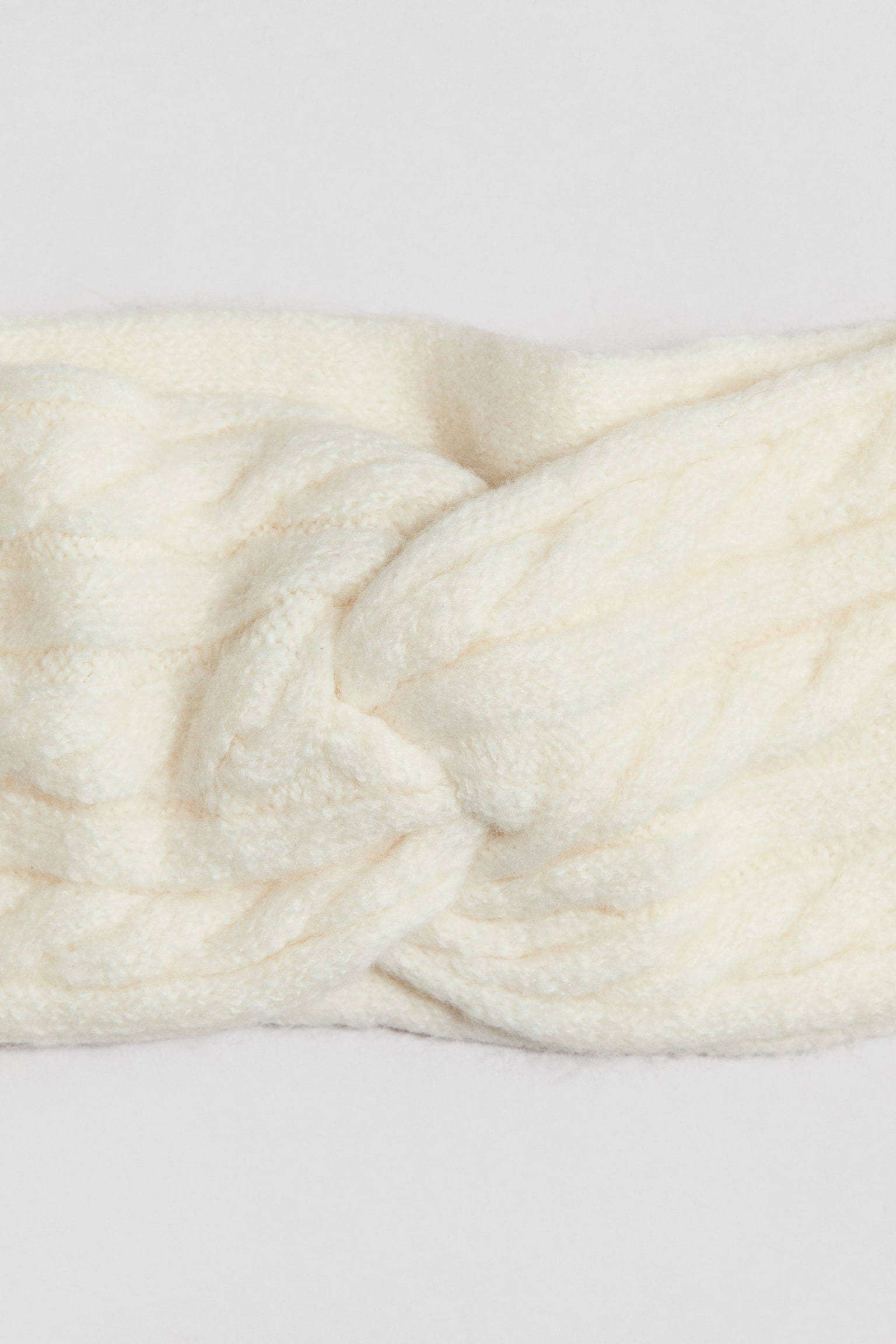 Детские аксессуары для волос H&M Cable-Knit Headband, цвет: Кремовый — фото 2