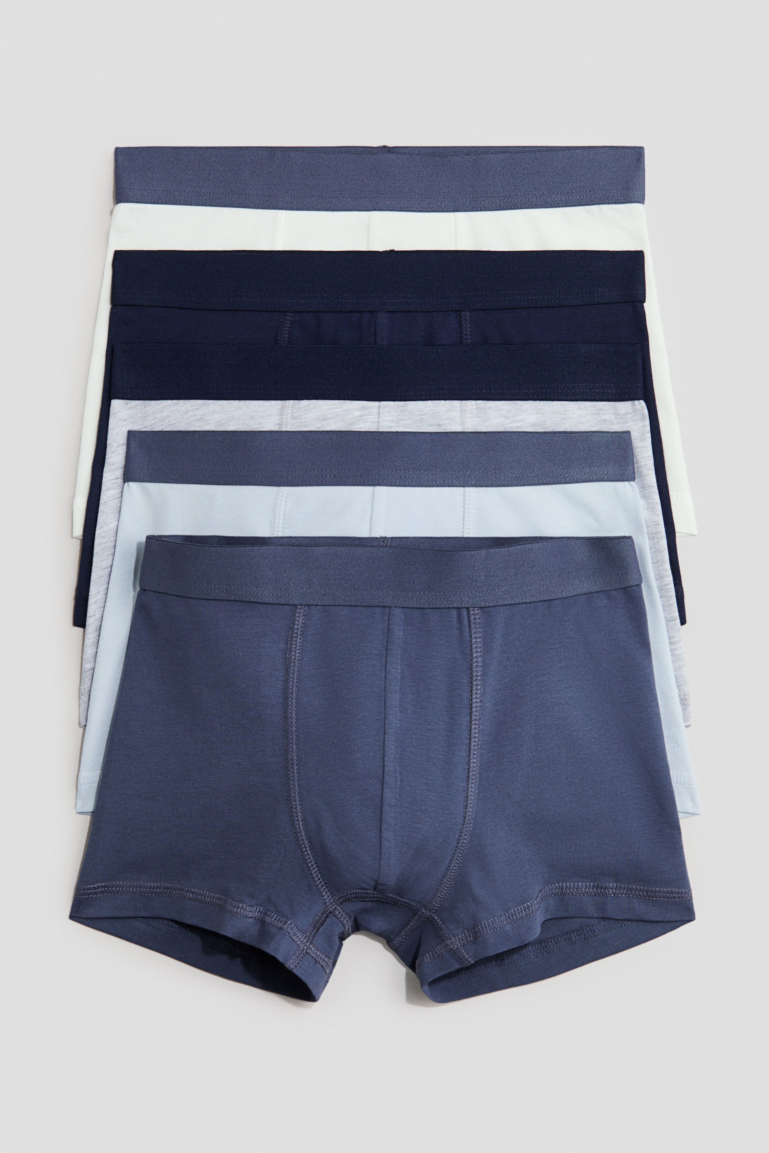 Bokserki 5-pak - Zakurzony błękit/Niebieski/Czarny/Biały/Czarny/Niebieski/Biały/Ciemnozielony/Jasnobeżowy/Biały/Szary/Czarny