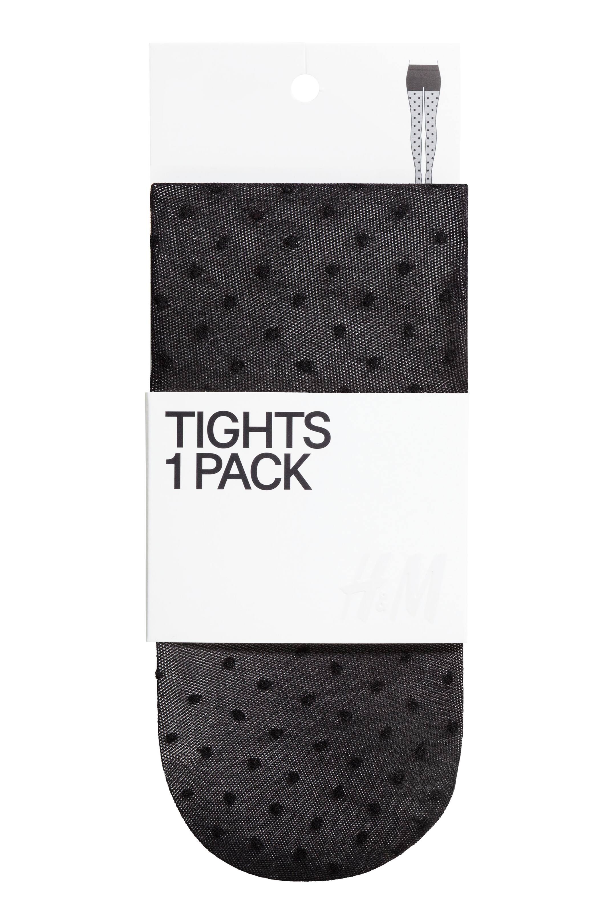 Agrandir l'image: Collant à pois - Noir/pois - FEMME | H&M FR 1