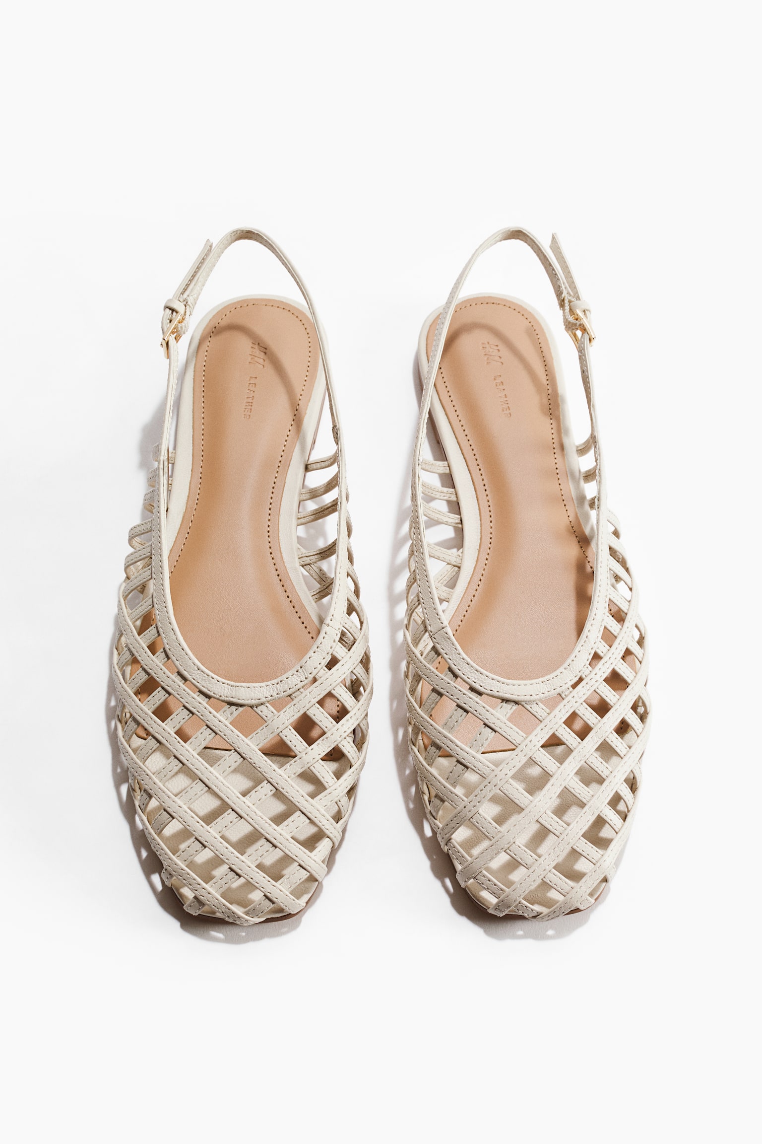 Leather slingbacks - Light mole/Dark brown - 4