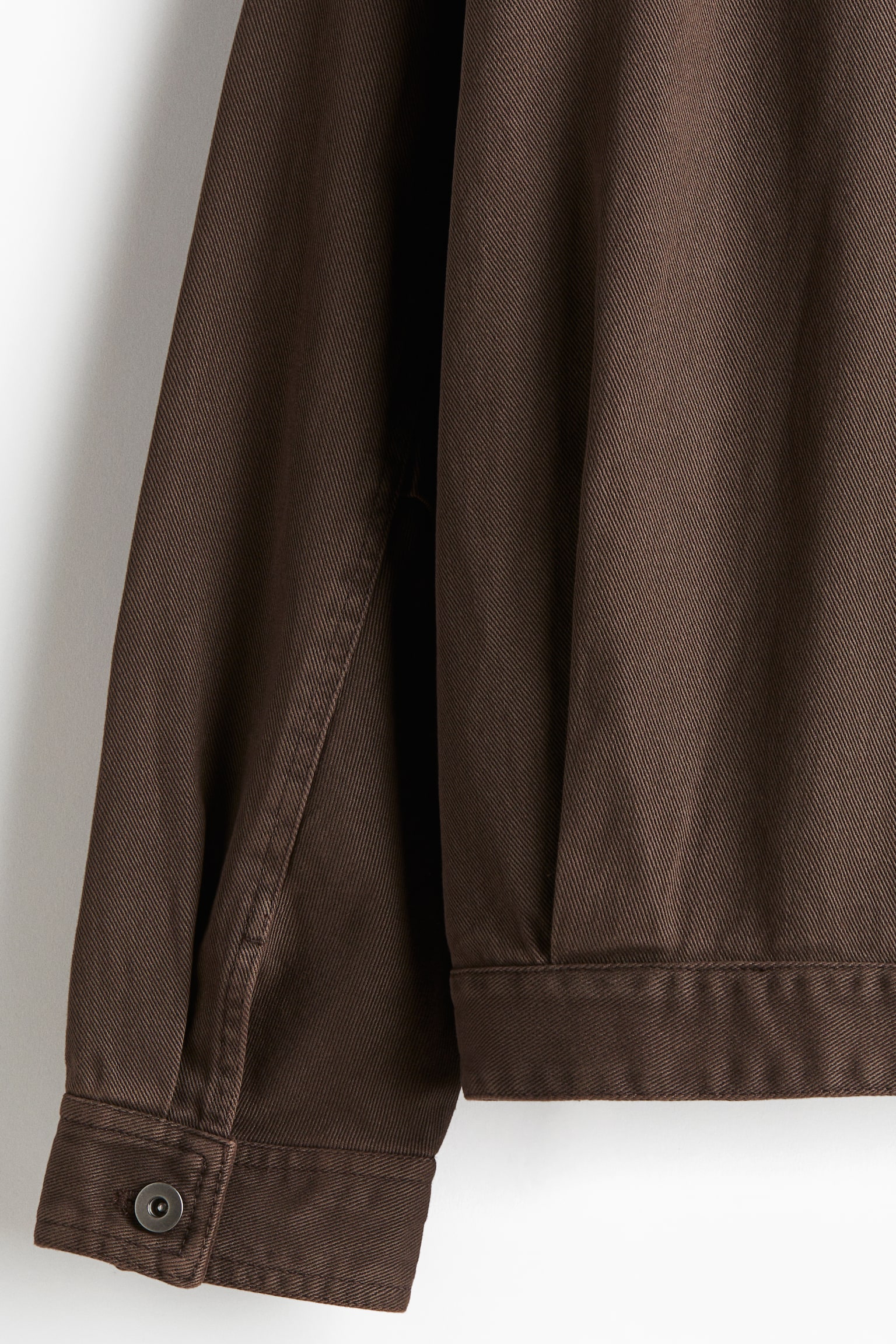 寬鬆剪裁丹寧工作外套 - 咖啡色/丹寧藍 - 7