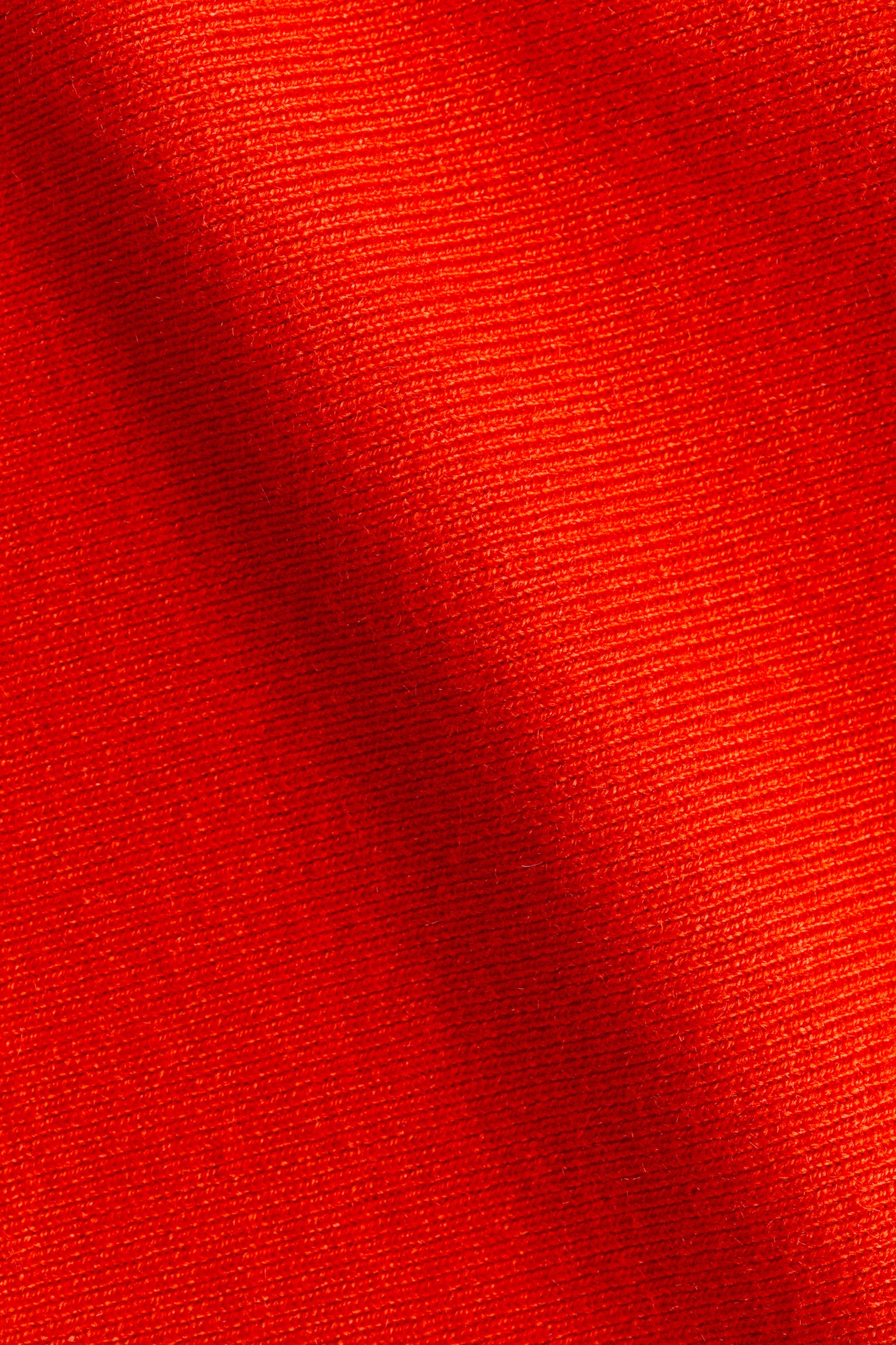 Knitted V-neck top - Bright red/Light beige/Dark grey/Light beige/Dark brown - 2