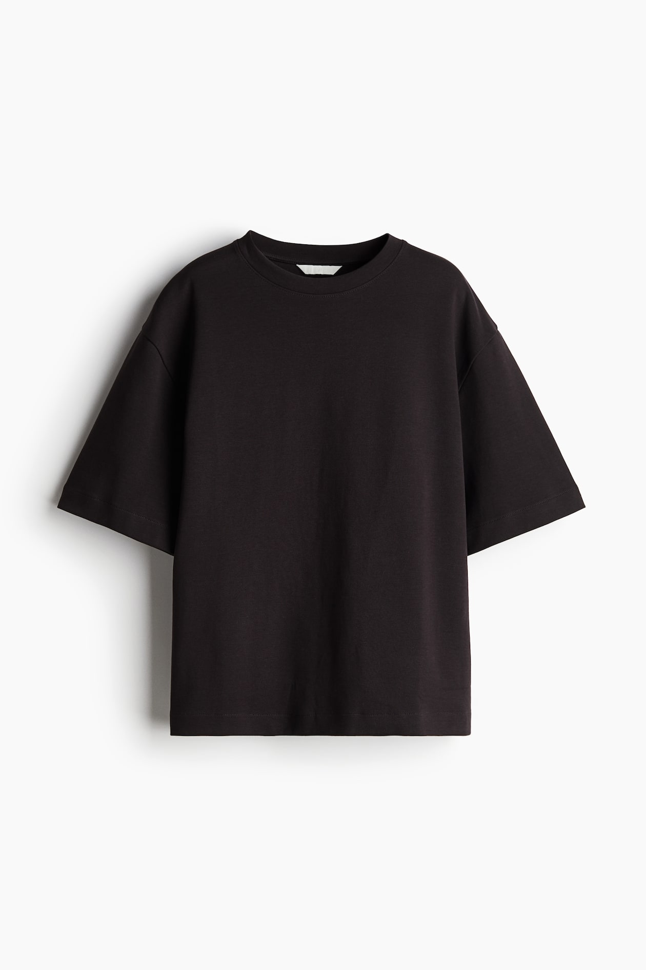 T-shirt boxy en interlock - Marron foncé - FEMME | H&M FR