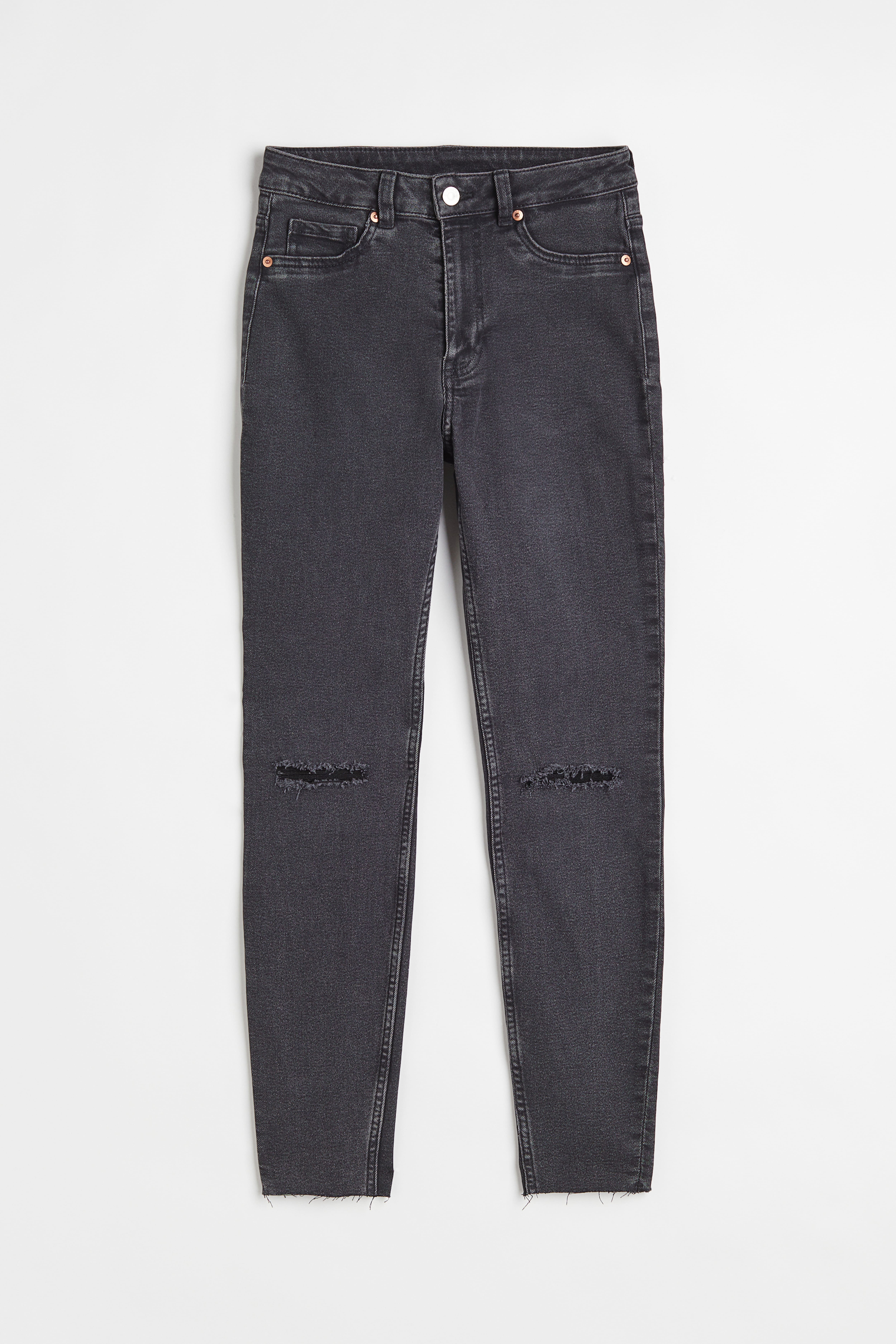 H&m black ripped shops skinny jeans