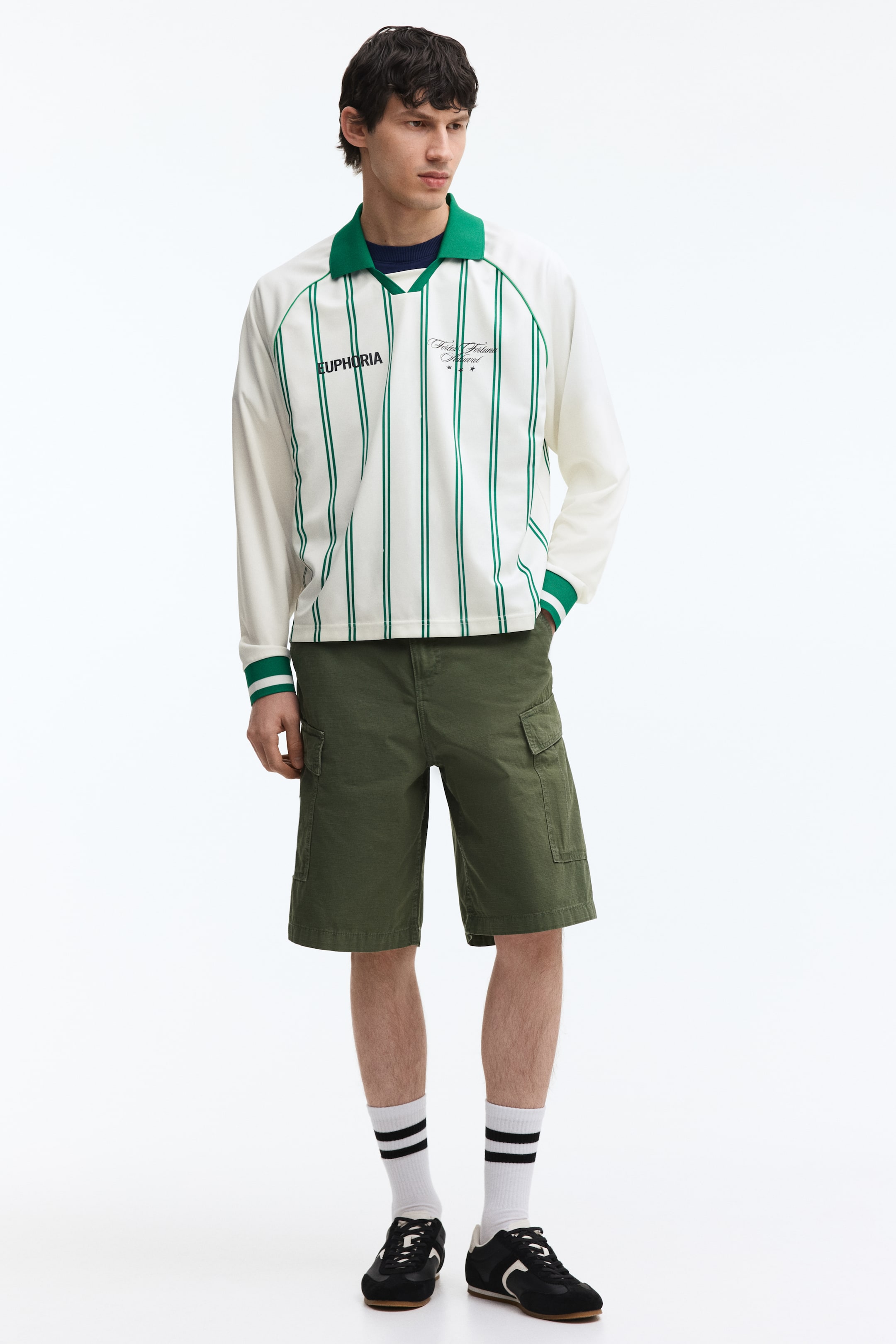 Мужские рубашки H&M Loose-Fit Printed Polo Shirt — фото 6