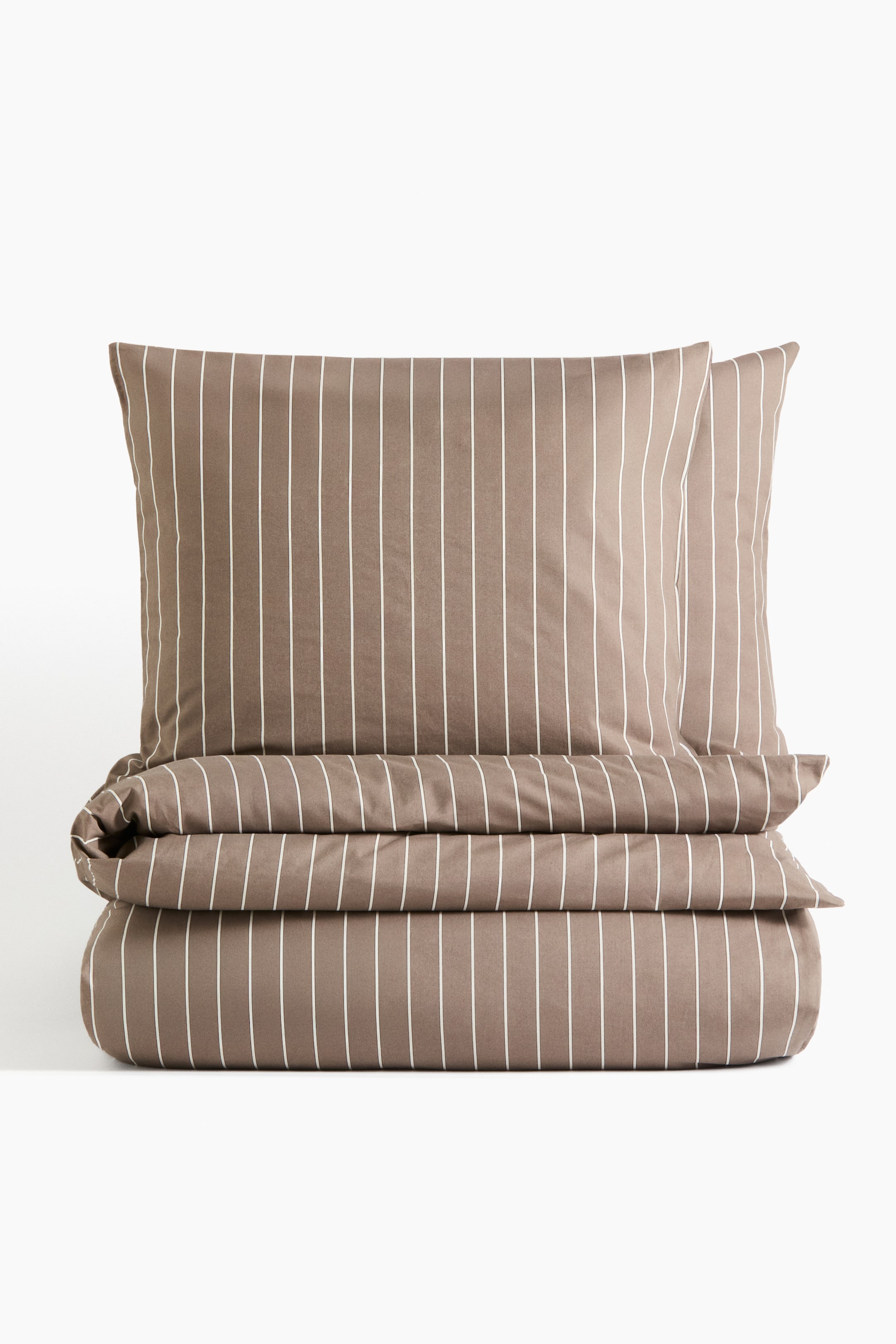 View larger image: Striped double/king duvet cover set - Mole/Striped - Home All | H&M IN 1