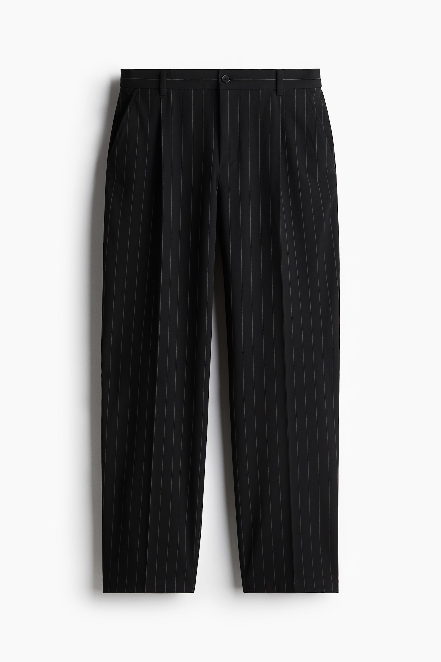 Loose Fit Tailored trousers - Black/Pinstriped - 2