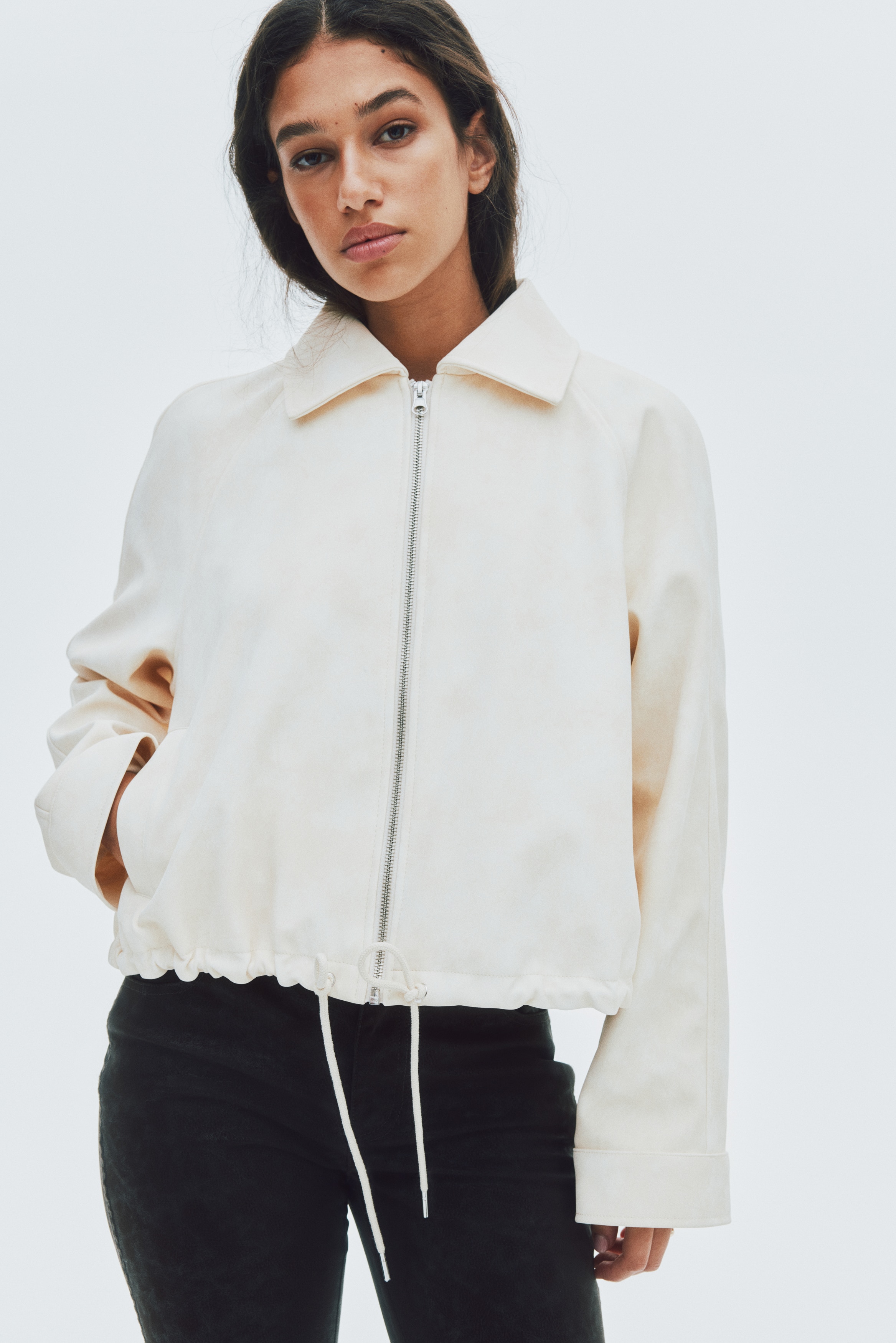 Napped Jacket - Cream - Ladies | H&M US