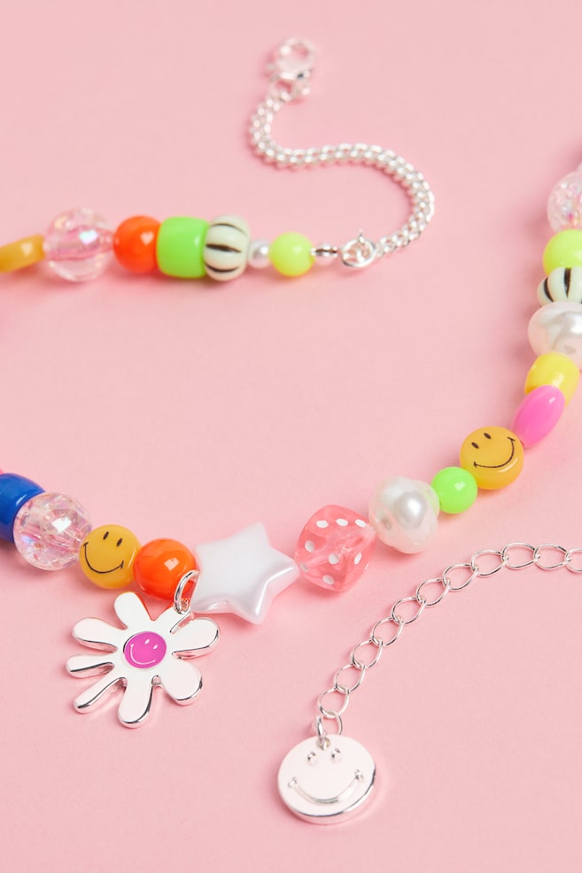 Beaded necklace - Pink/Smiley® - 2