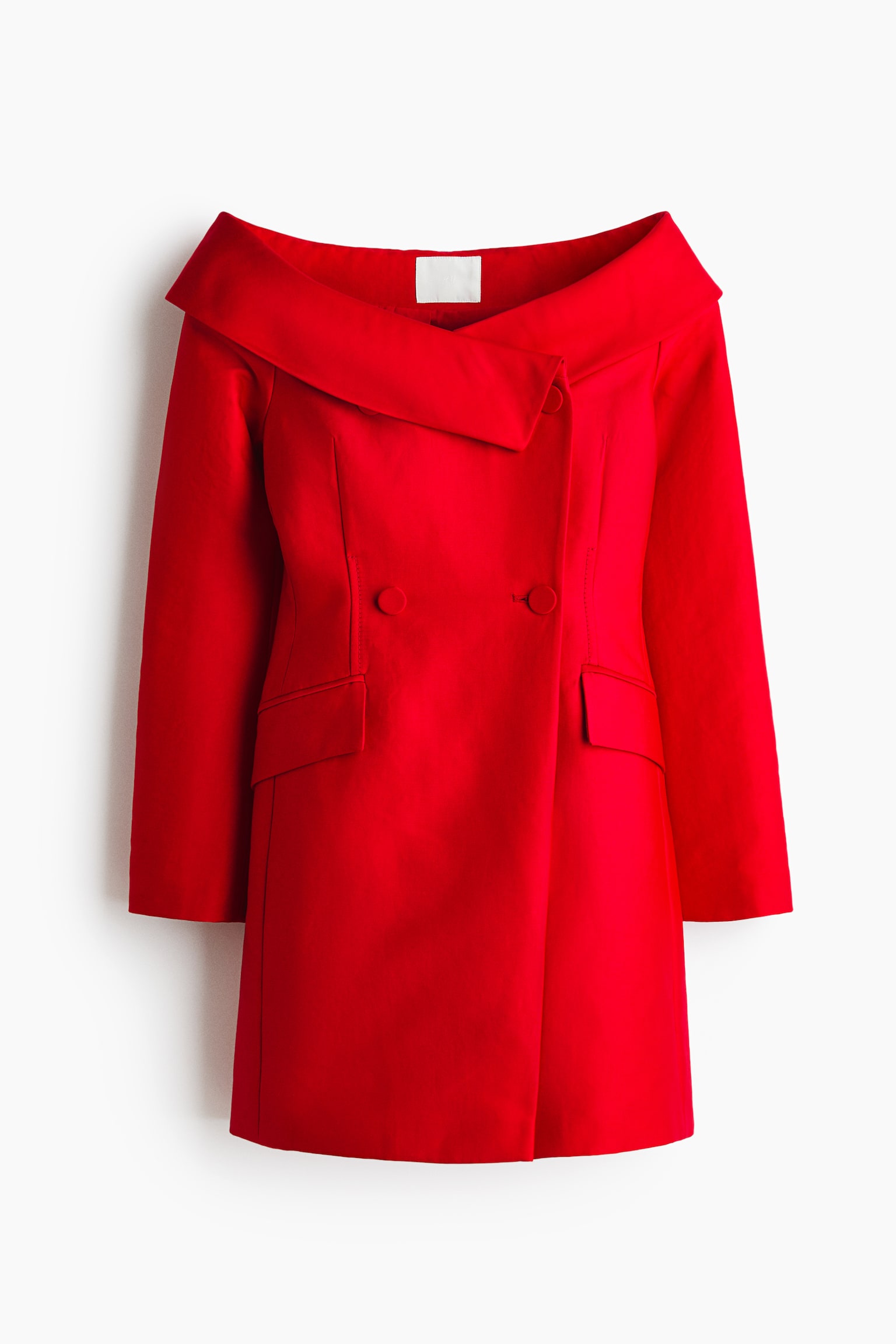 Double-breasted blazer dress - Bright red/Black - 2