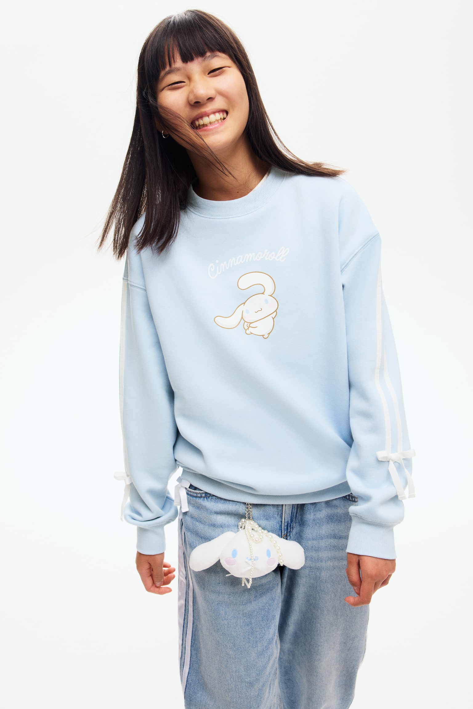 Oversized print-motif sweatshirt - Light blue/Cinnamoroll/Light grey/Kuromi/Blue/Lilo & Stitch/White/Lilo & Stitch/Cream/Kuromi/Grey/Squishmallows/Purple/SmileyWorld®/Dark red/Harry Potter/Dark grey/Kuromi/Light pink/Kuromi/Dark grey/SmileyWorld® - 6