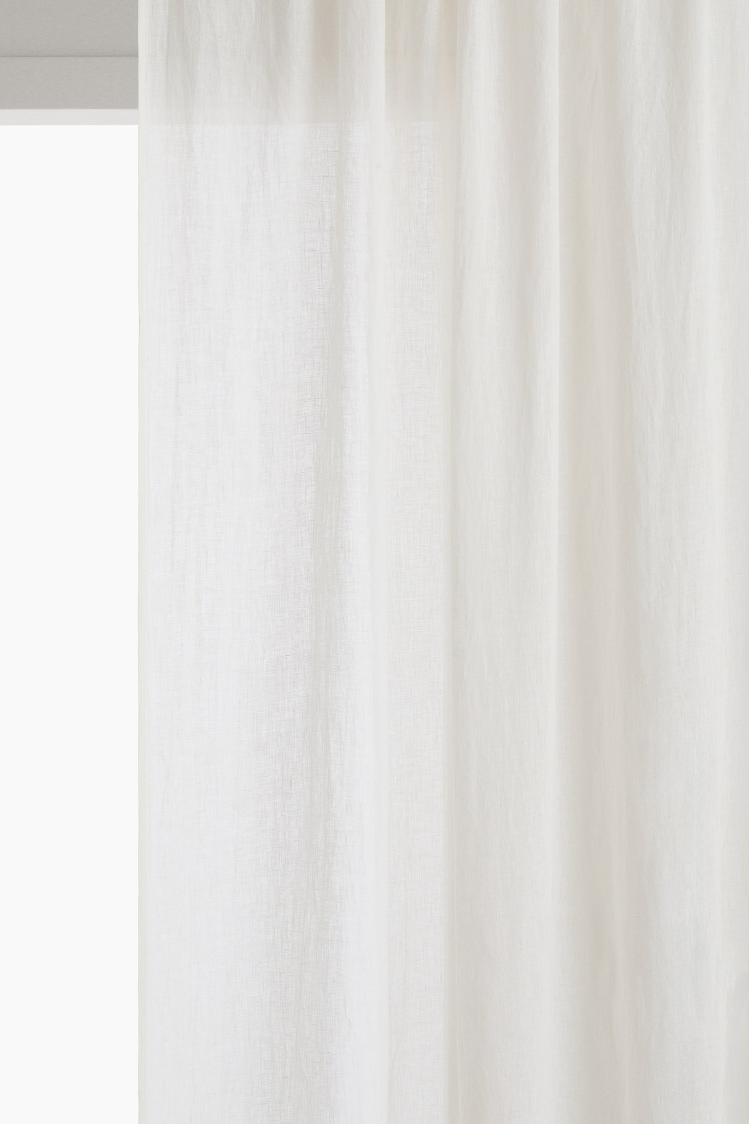 2-pack long linen curtain lengths - Roomwit/Taupe