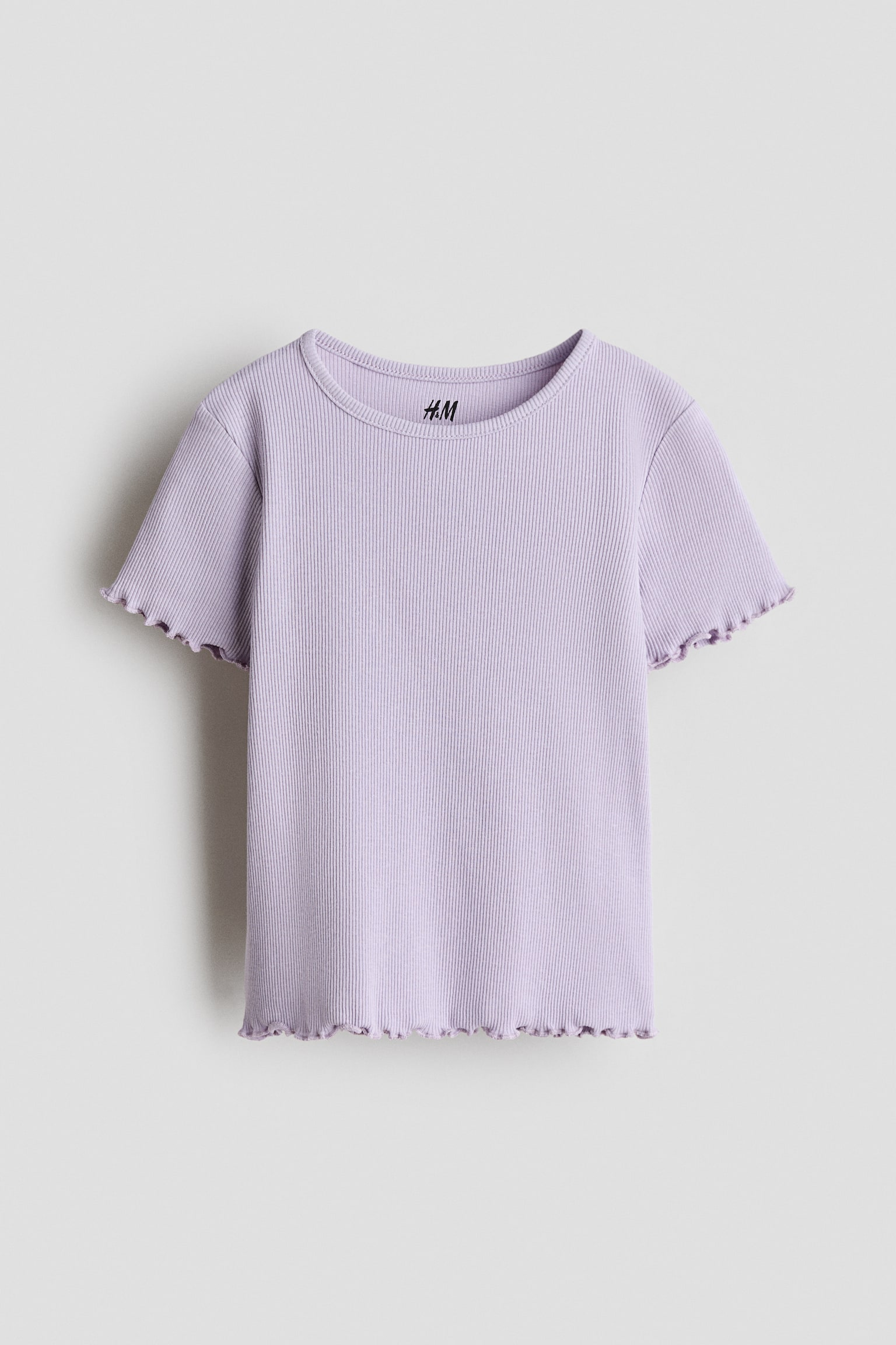 Overlocked ribbed T-shirt - 1