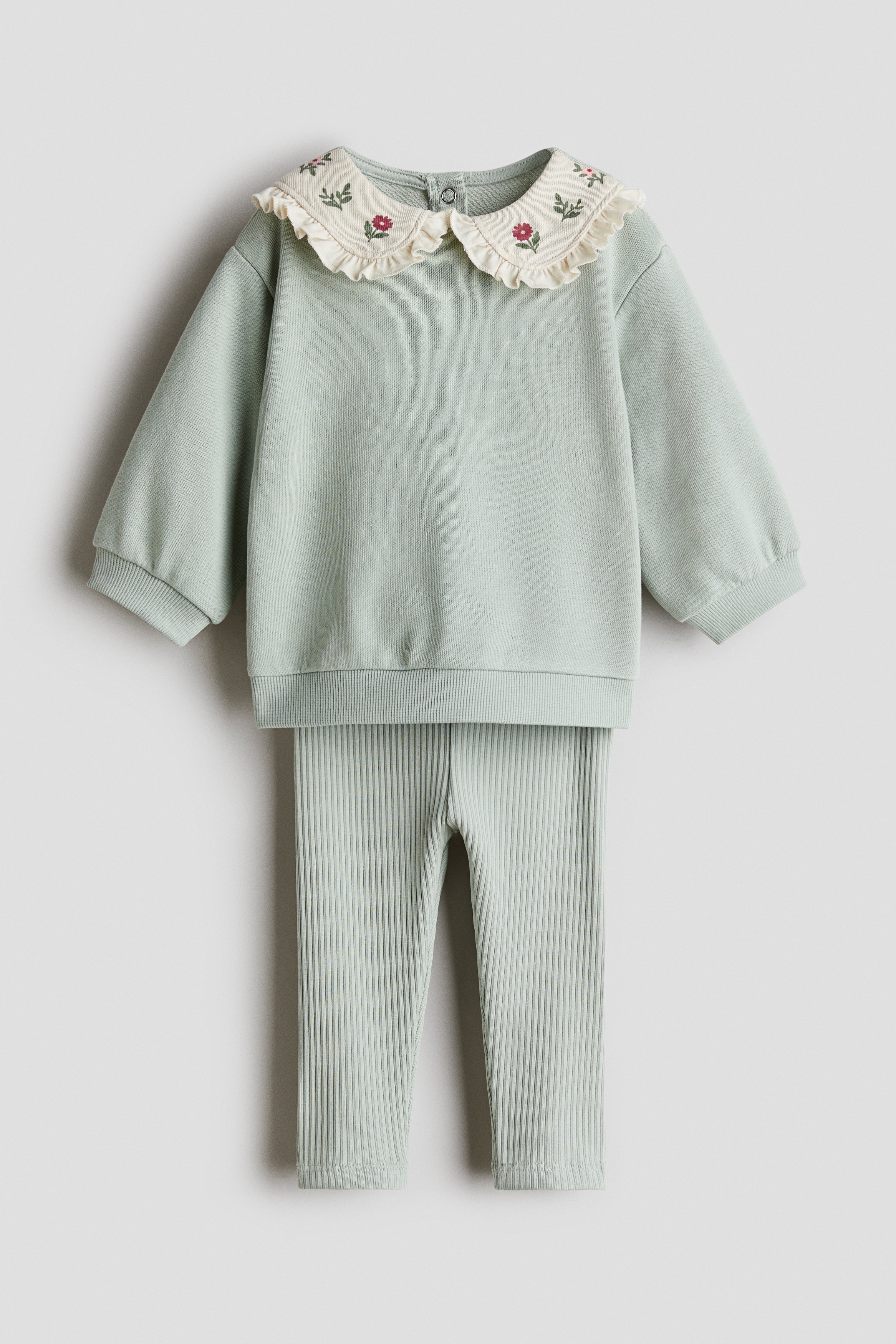 Bébé - Ensemble 2 pièces avec sweat et legging Vert clair - Size: 104 (3-4Y)  - H&M