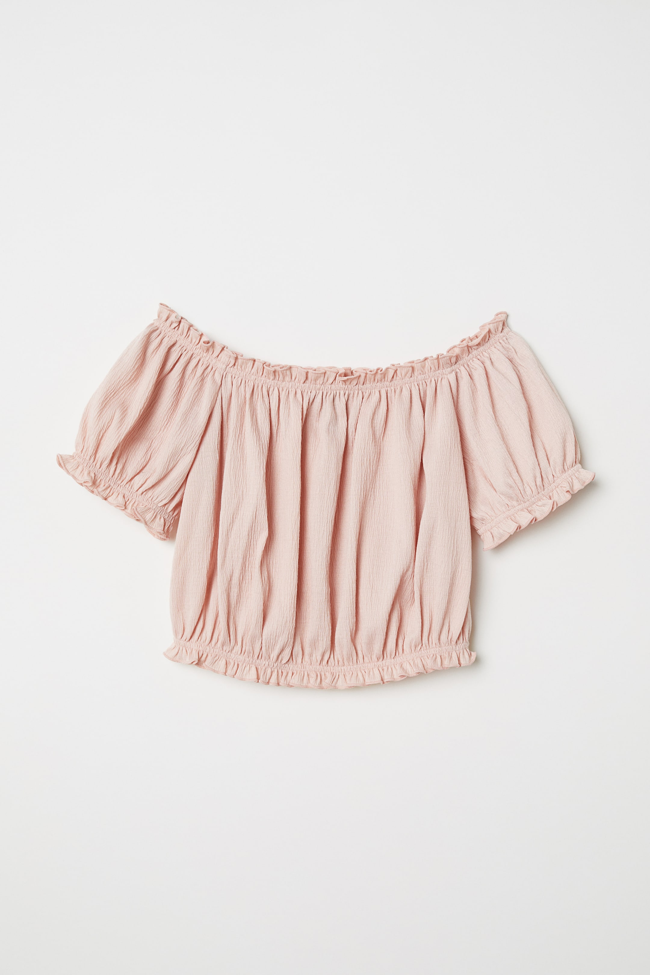 View larger image: Off-the-shoulder top - Powder pink - Ladies | H&M 1