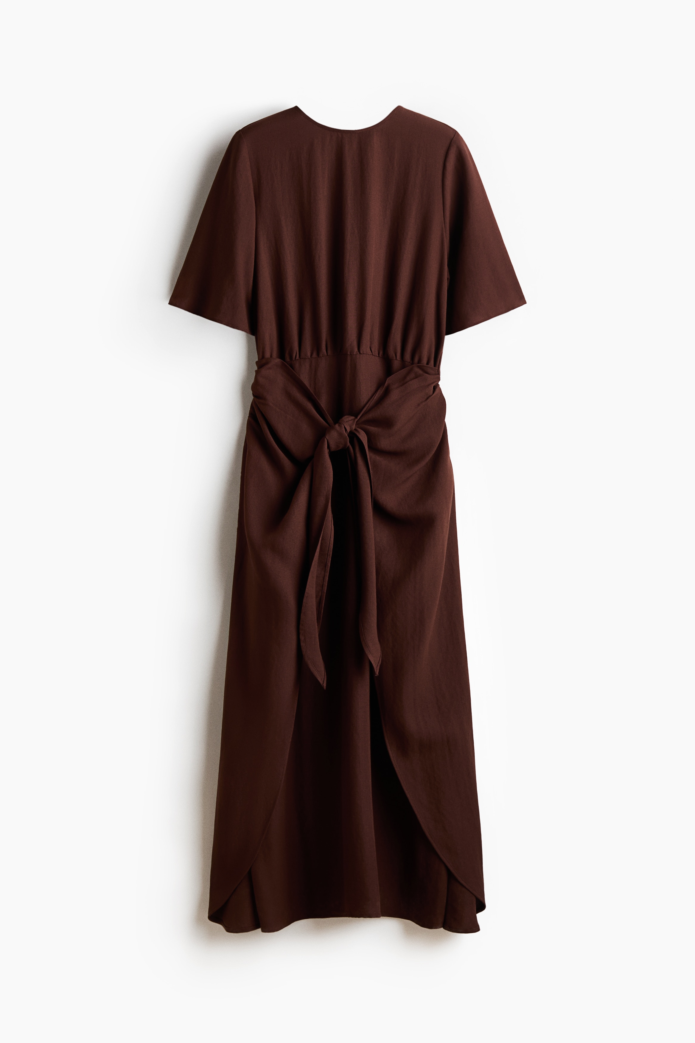 Skirt-panel T-shirt dress - Dark brown