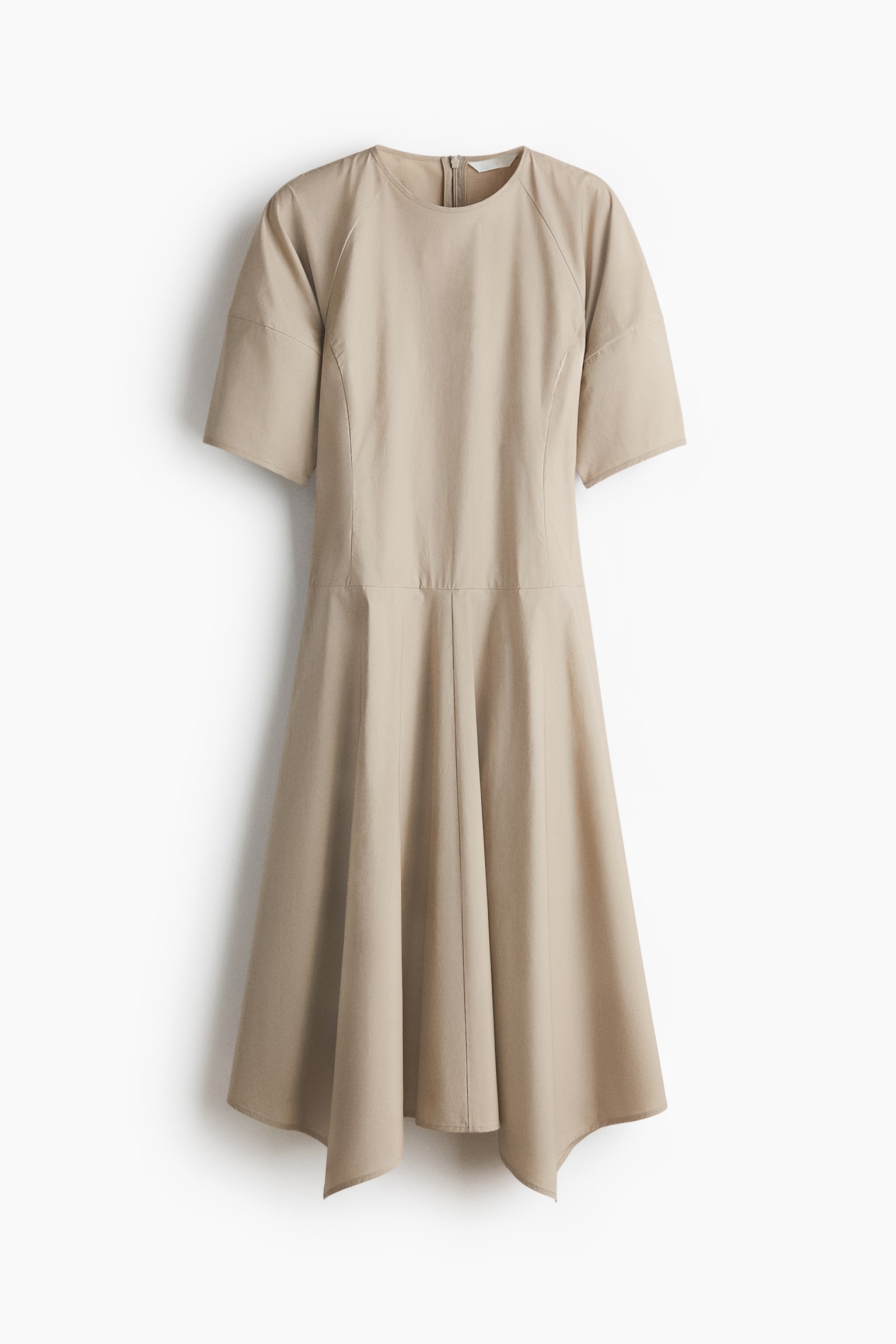 Cotton Handkerchief Dress - Light taupe/Black - 1