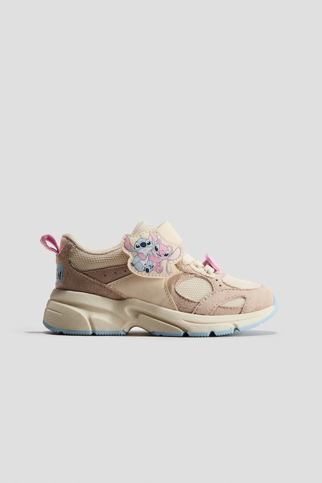 Sneakers med charms - Lys beige/Lilo & Stitch - 1