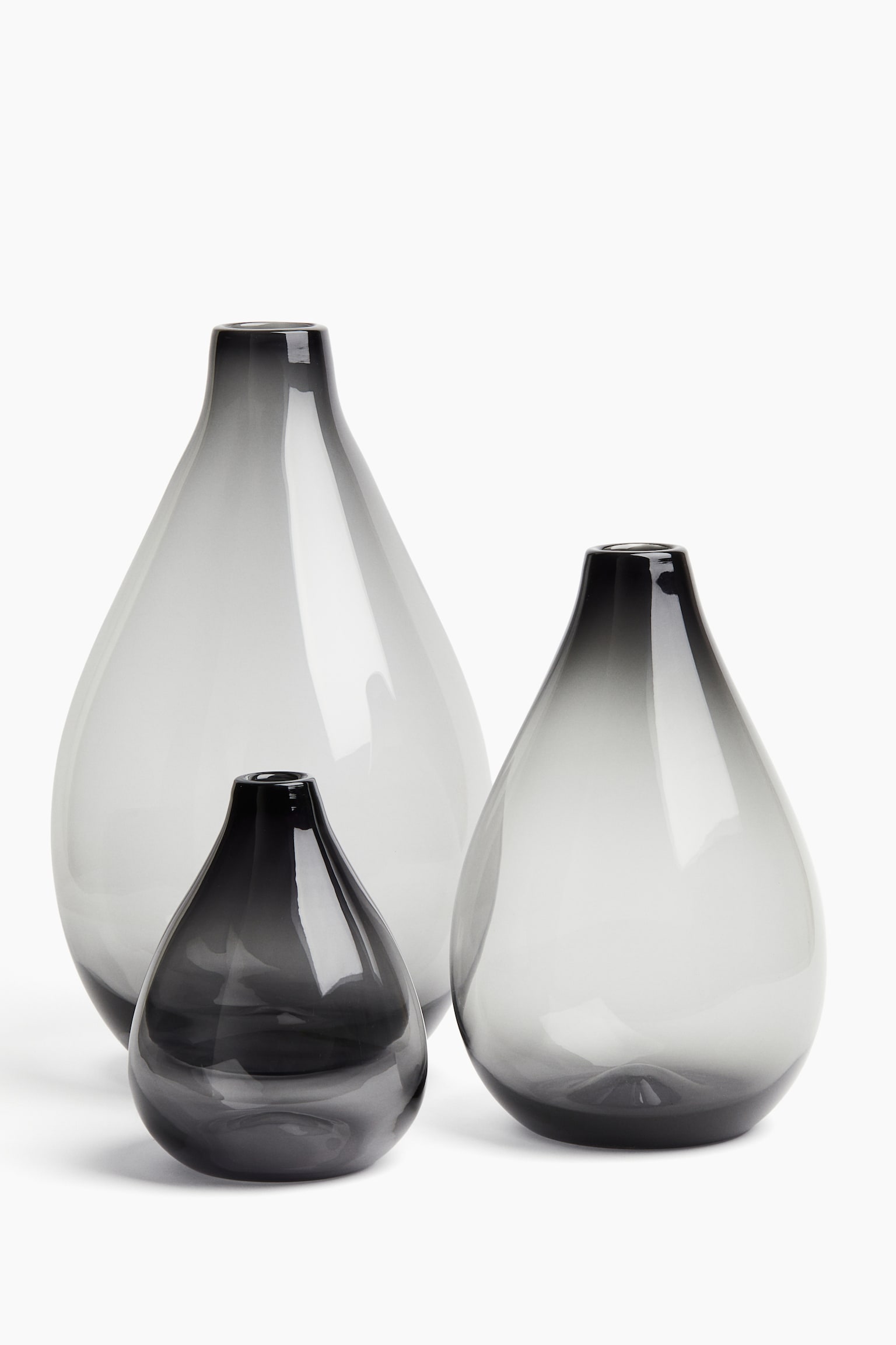 Tall teardrop vase - Dark grey - 4