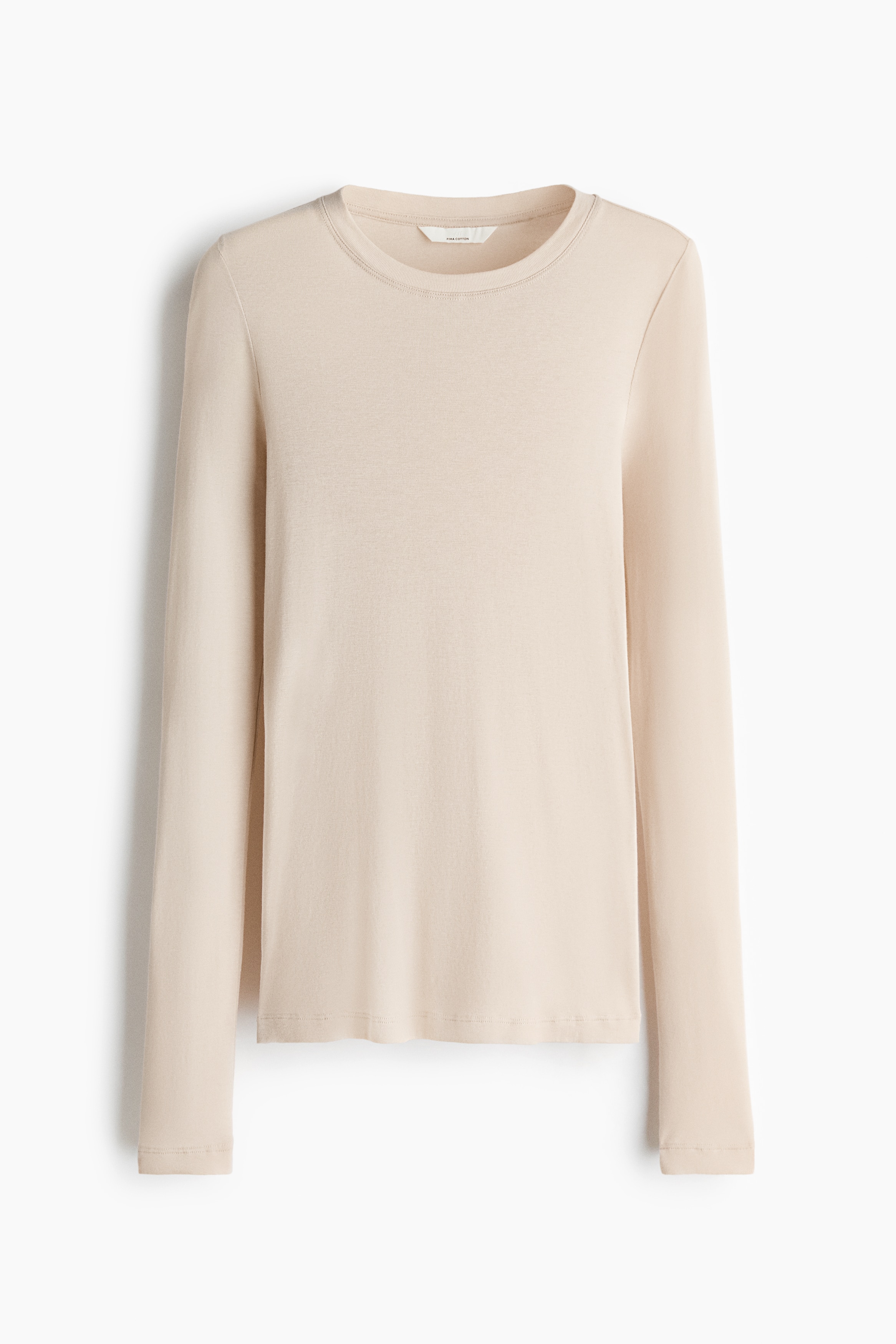 Top en jersey de coton pima - Beige clair/Noir/Blanc/Jaune pâle/Rose ancien foncé/Vert kaki foncé