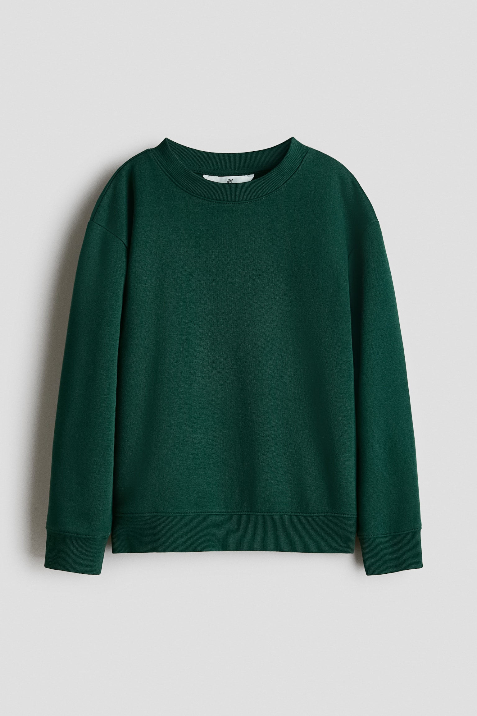 Brushed-inside sweatshirt - Dark green/Navy blue/Black - 1
