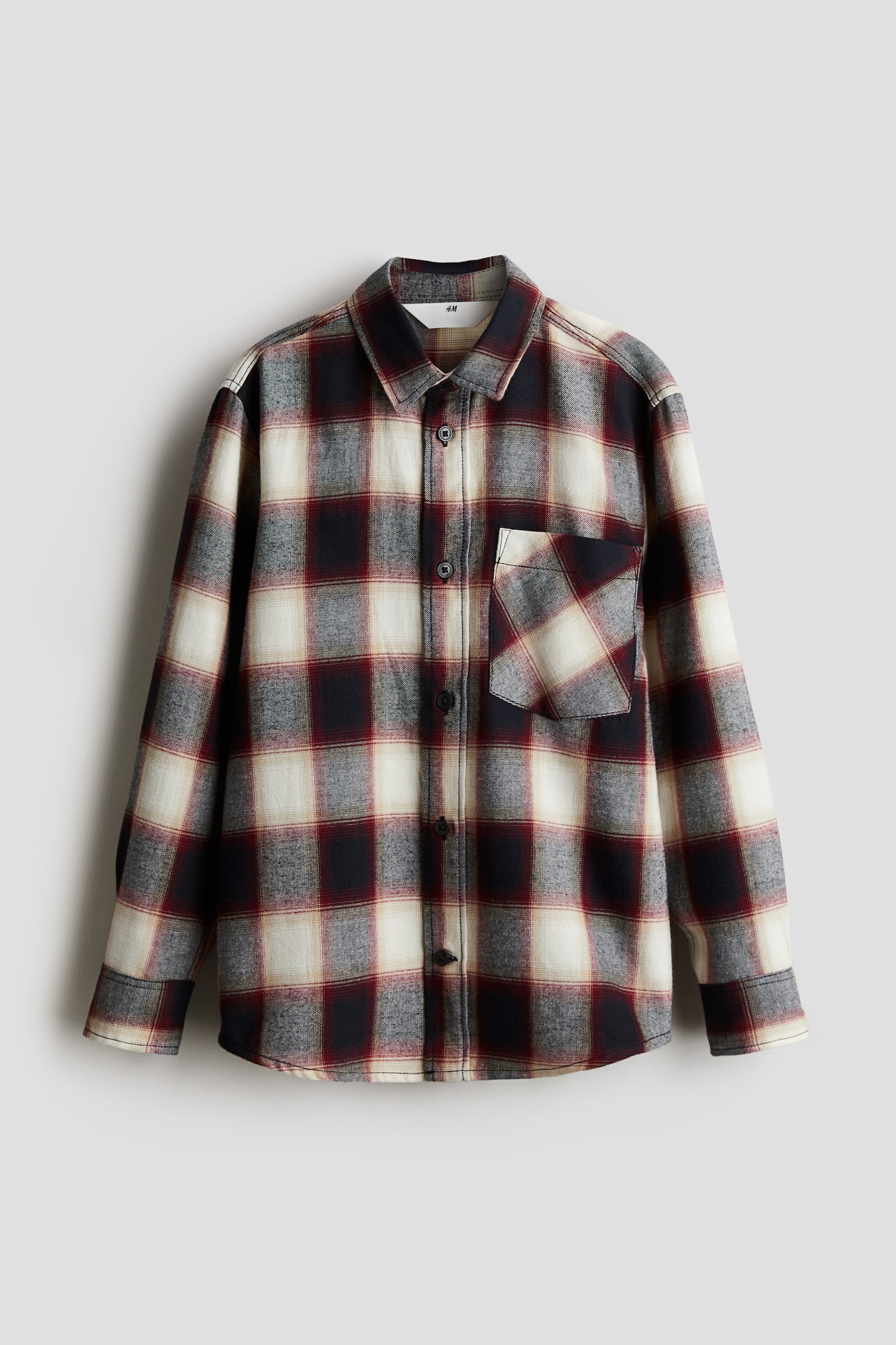 Cotton flannel shirt - Black/Checked/Dark blue/Checked/Dark green/Checked/Red/Checked - 1