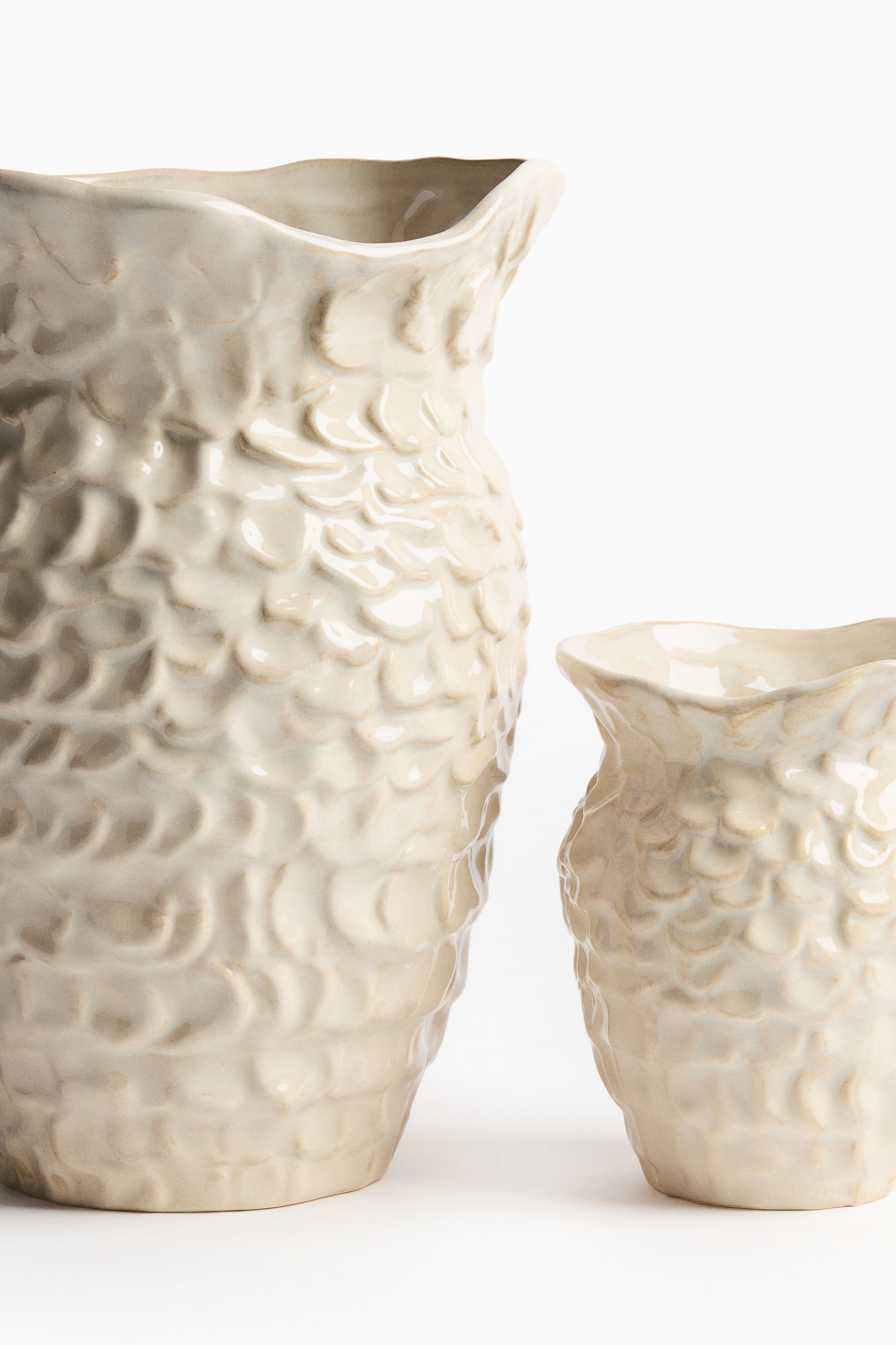 Grand vase d'inspiration marine en grès cérame