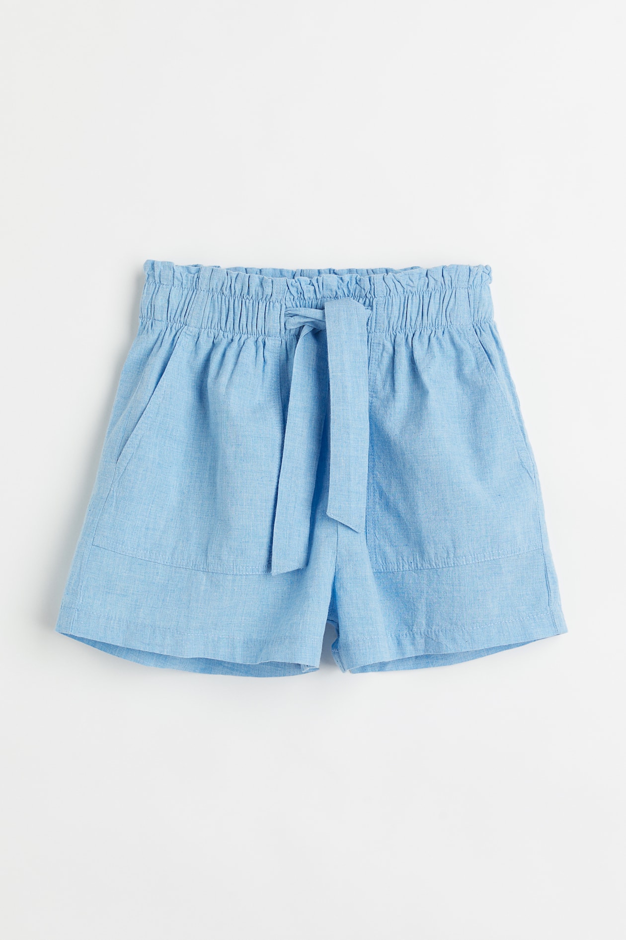 High-waisted shorts Light blue Kids H&M