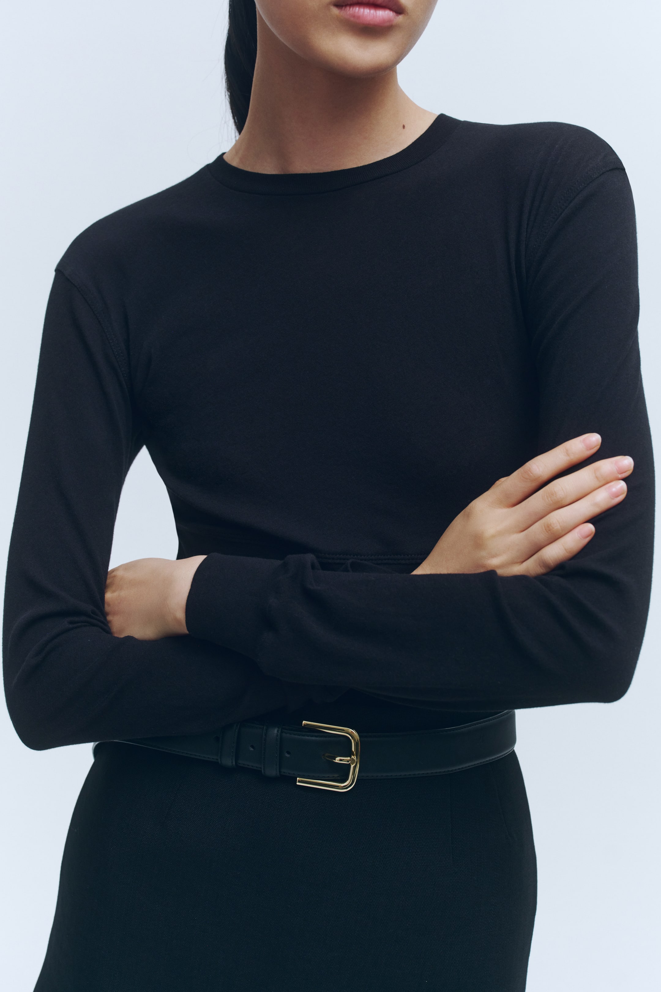 Long-Sleeved Cotton Top