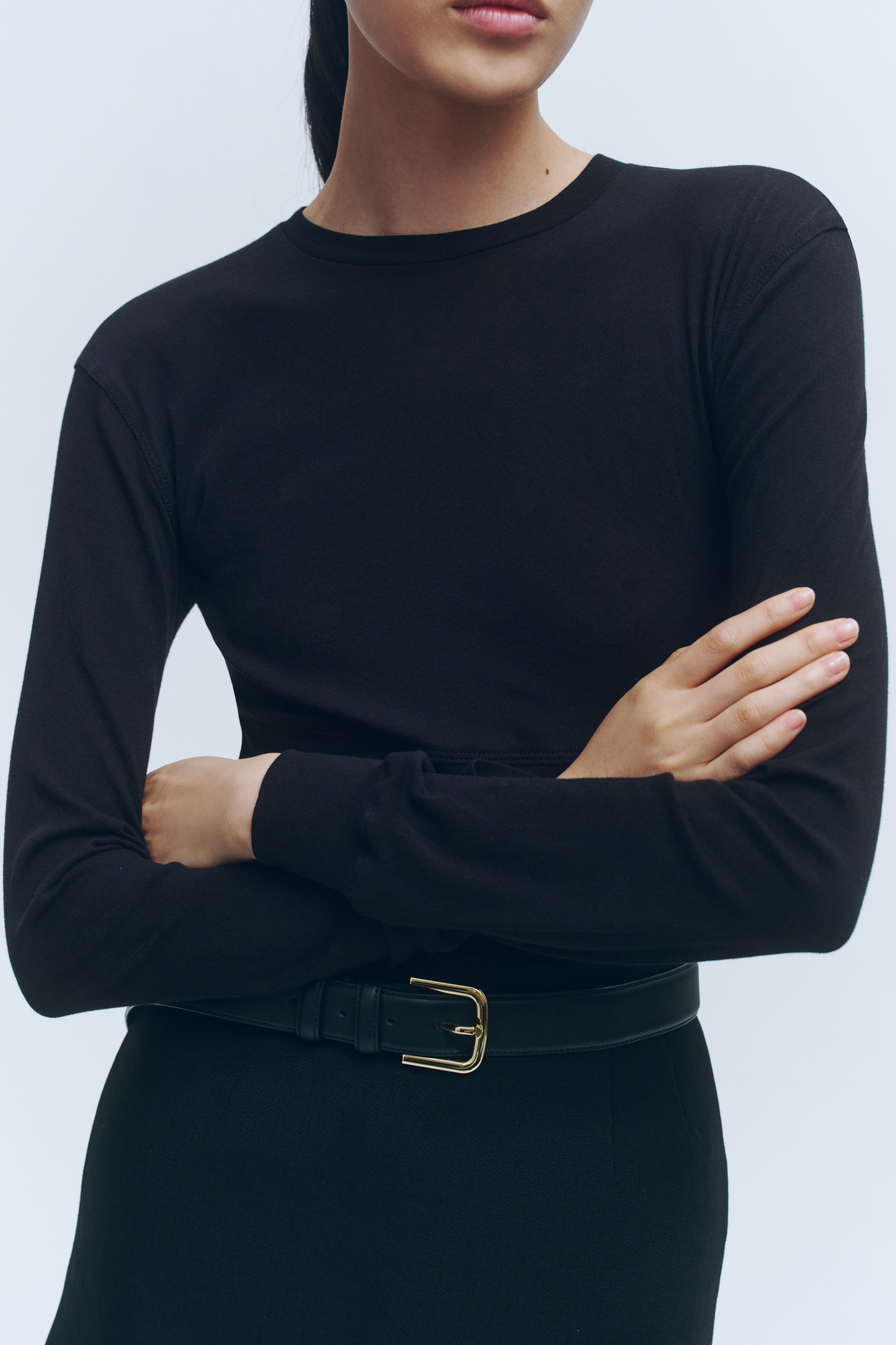 Long-Sleeved Cotton Top
